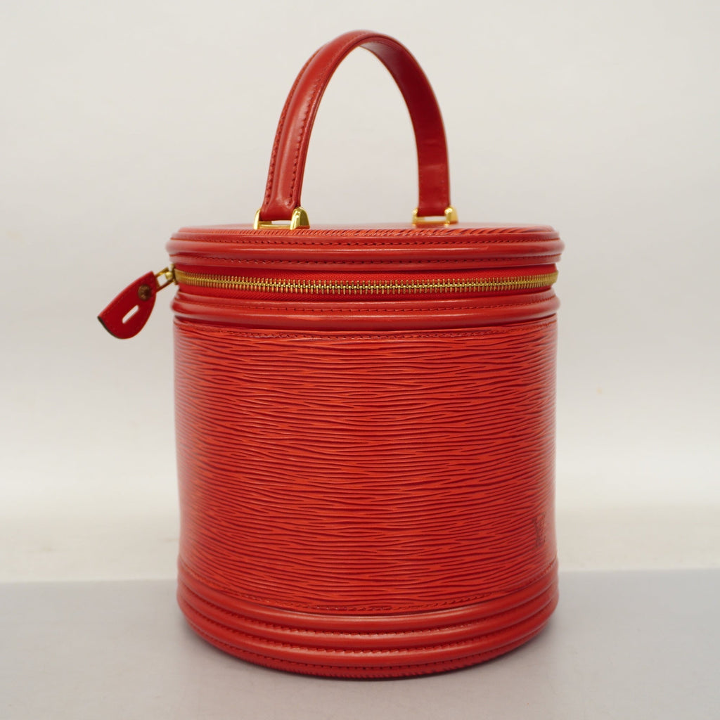 LOUIS VUITTONAuth  Epi Cannes M48037 Women's Vanity Bag Castilian Red