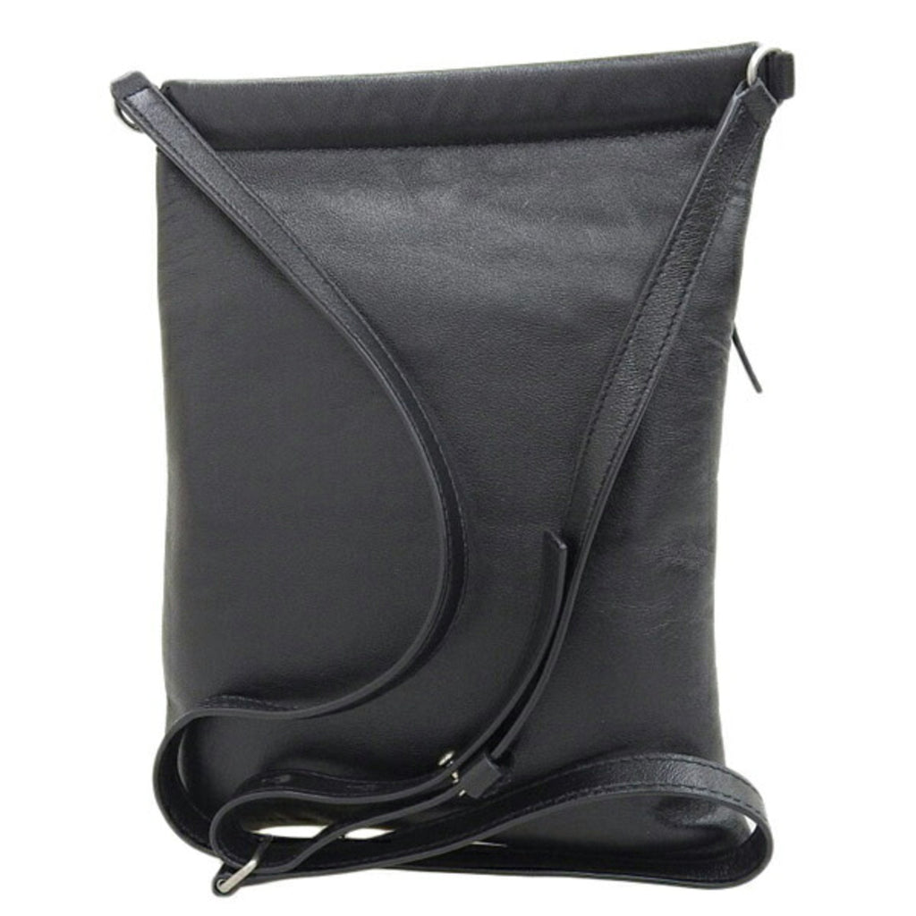 SAINT LAURENT Leather Crossbody Bag Shoulder 581697 Black Men's