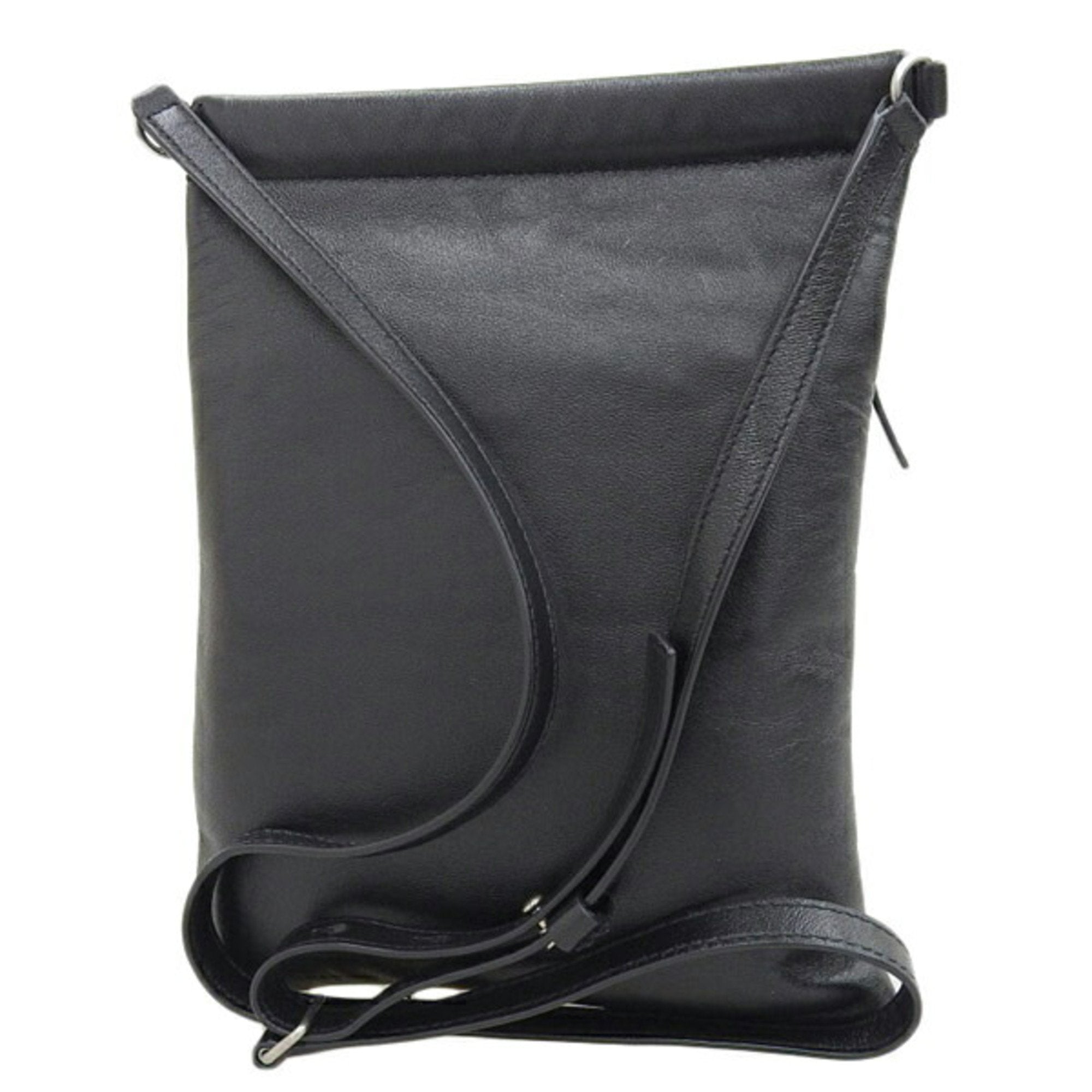SAINT LAURENT Leather Crossbody Bag Shoulder 581697 Black Men's