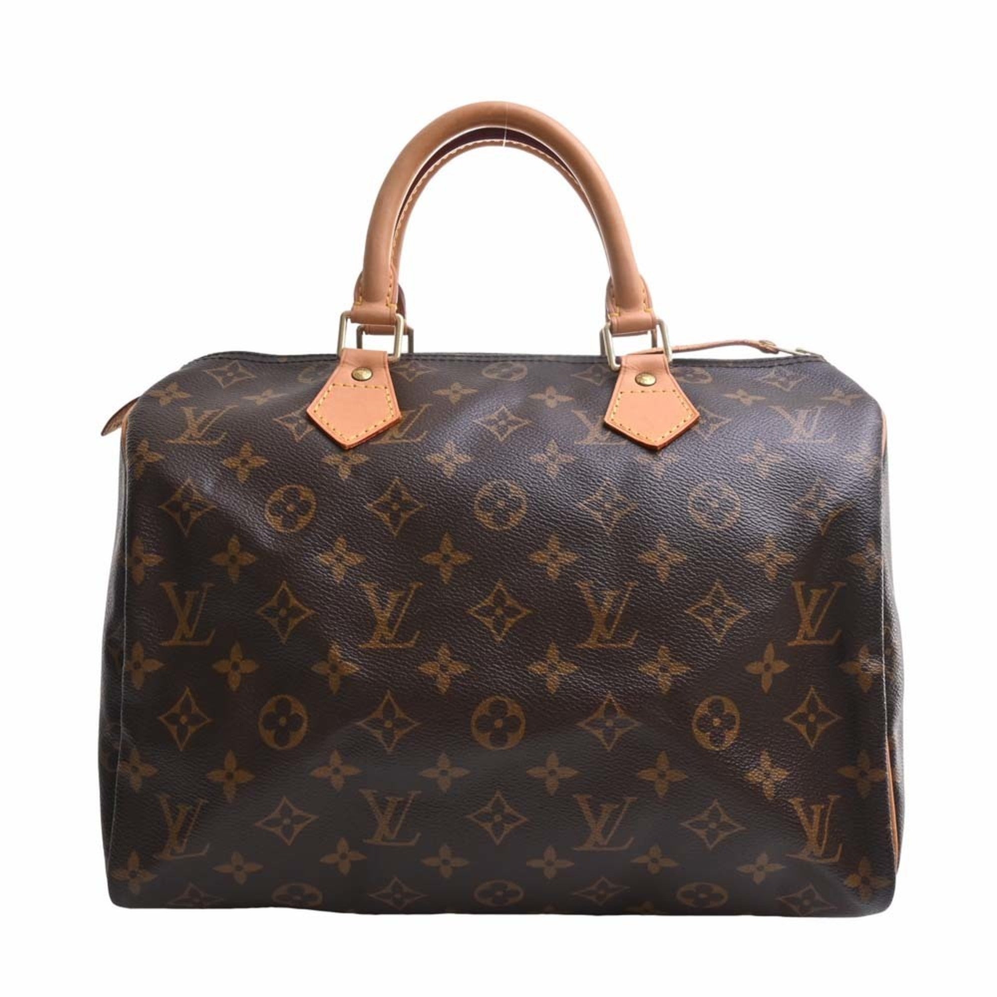 LOUIS VUITTON Monogram Speedy 30 Handbag Mini Boston Bag M41526 Brown Women's