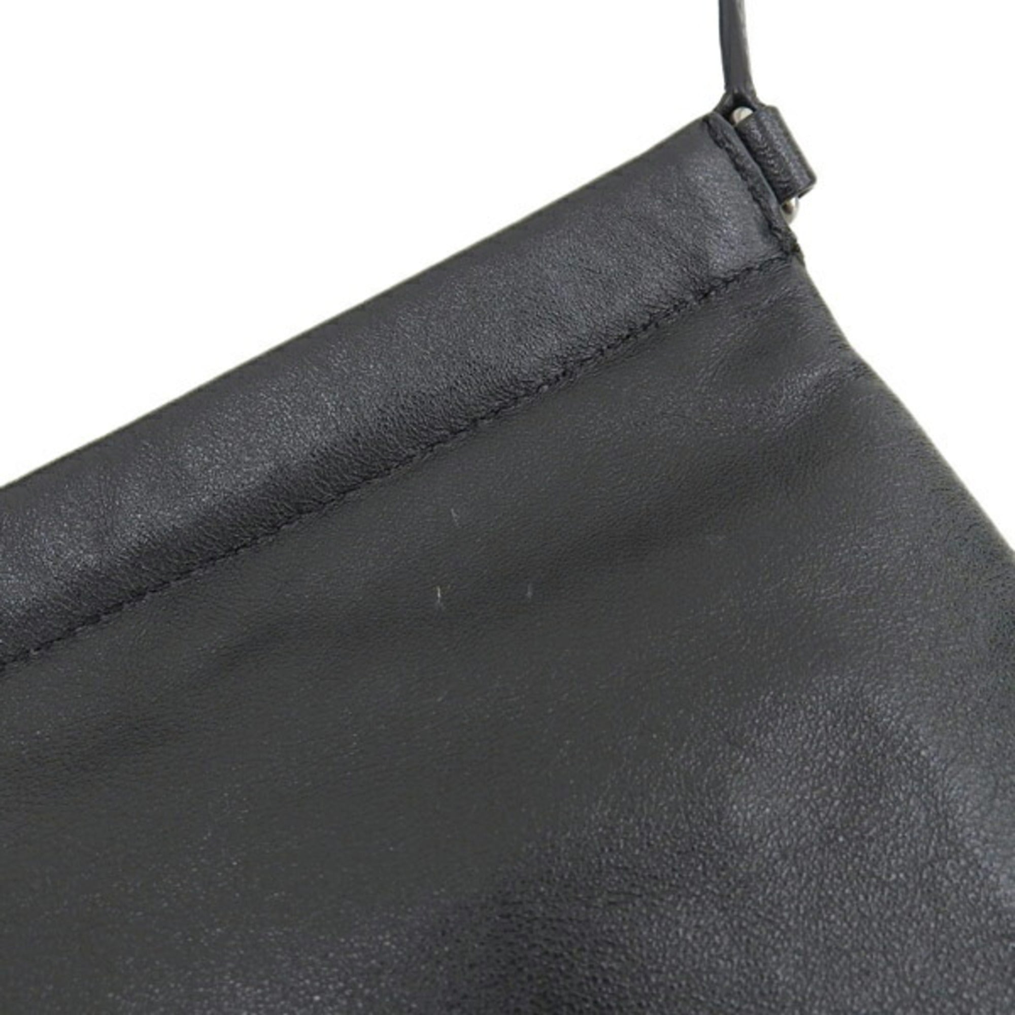 SAINT LAURENT Leather Crossbody Bag Shoulder 581697 Black Men's