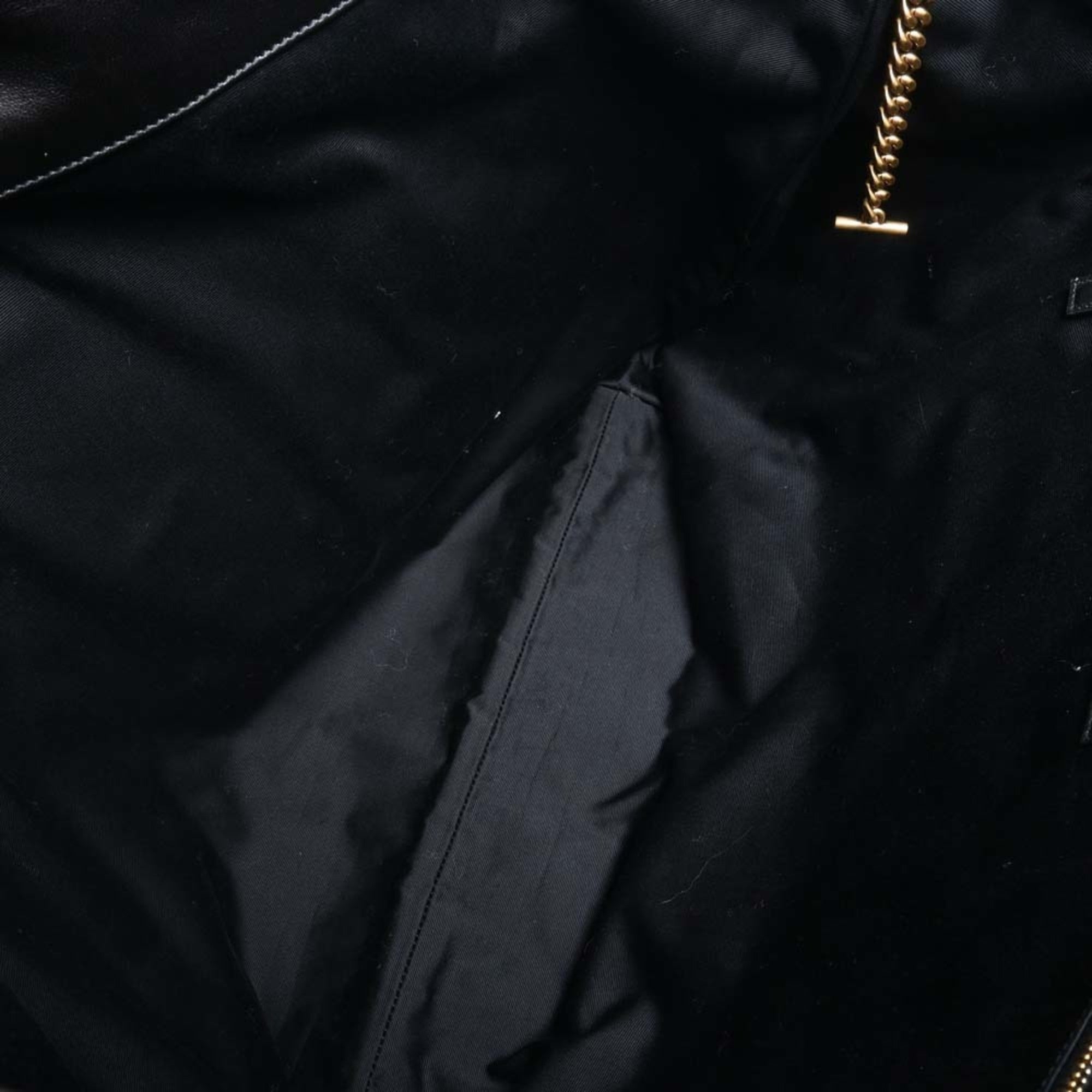 SAINT LAURENT Leather Icar Maxi Bag Tote 698651 Black Ladies