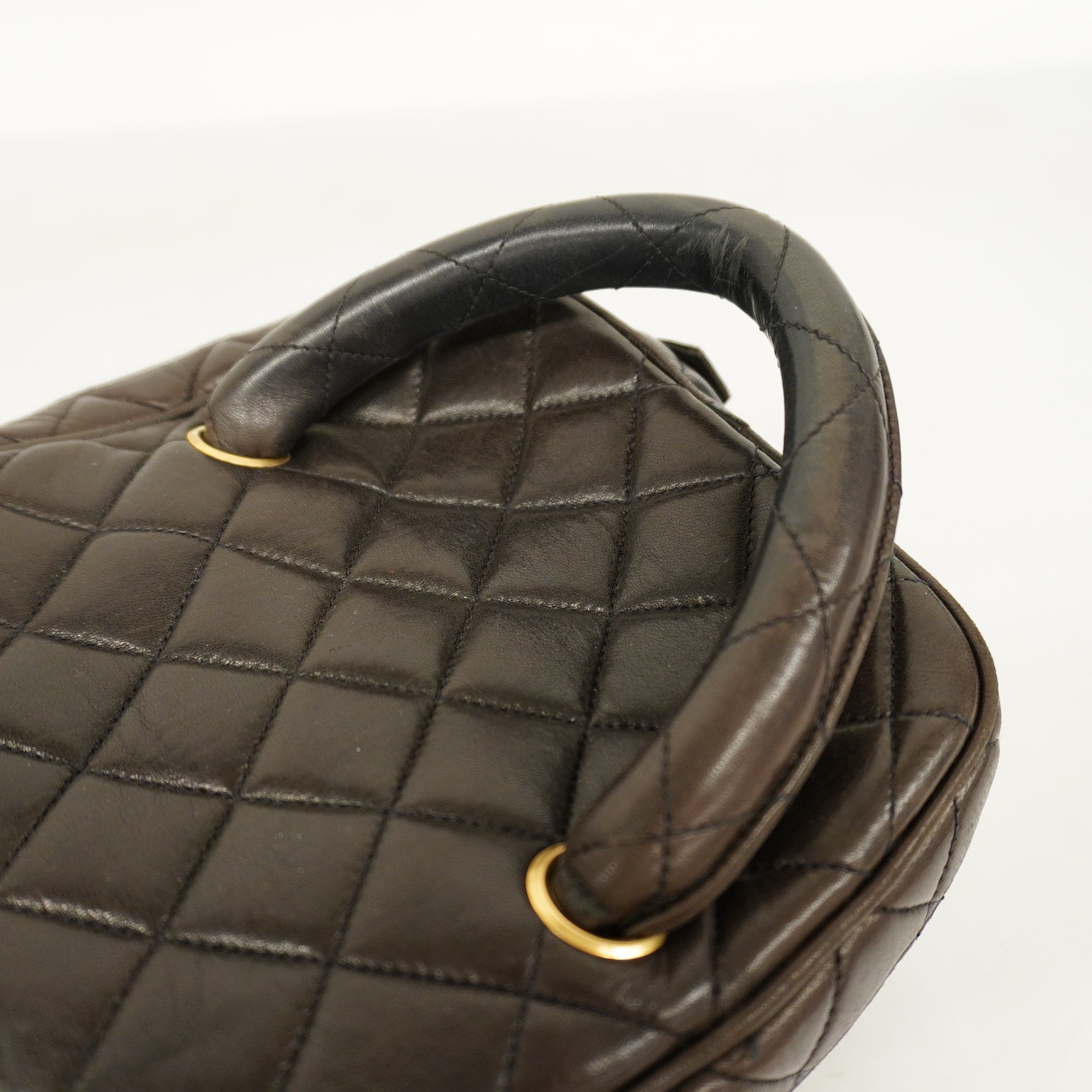 CHANEL  Matelasse Vanity Bag Women's Leather Vanity Bag Black