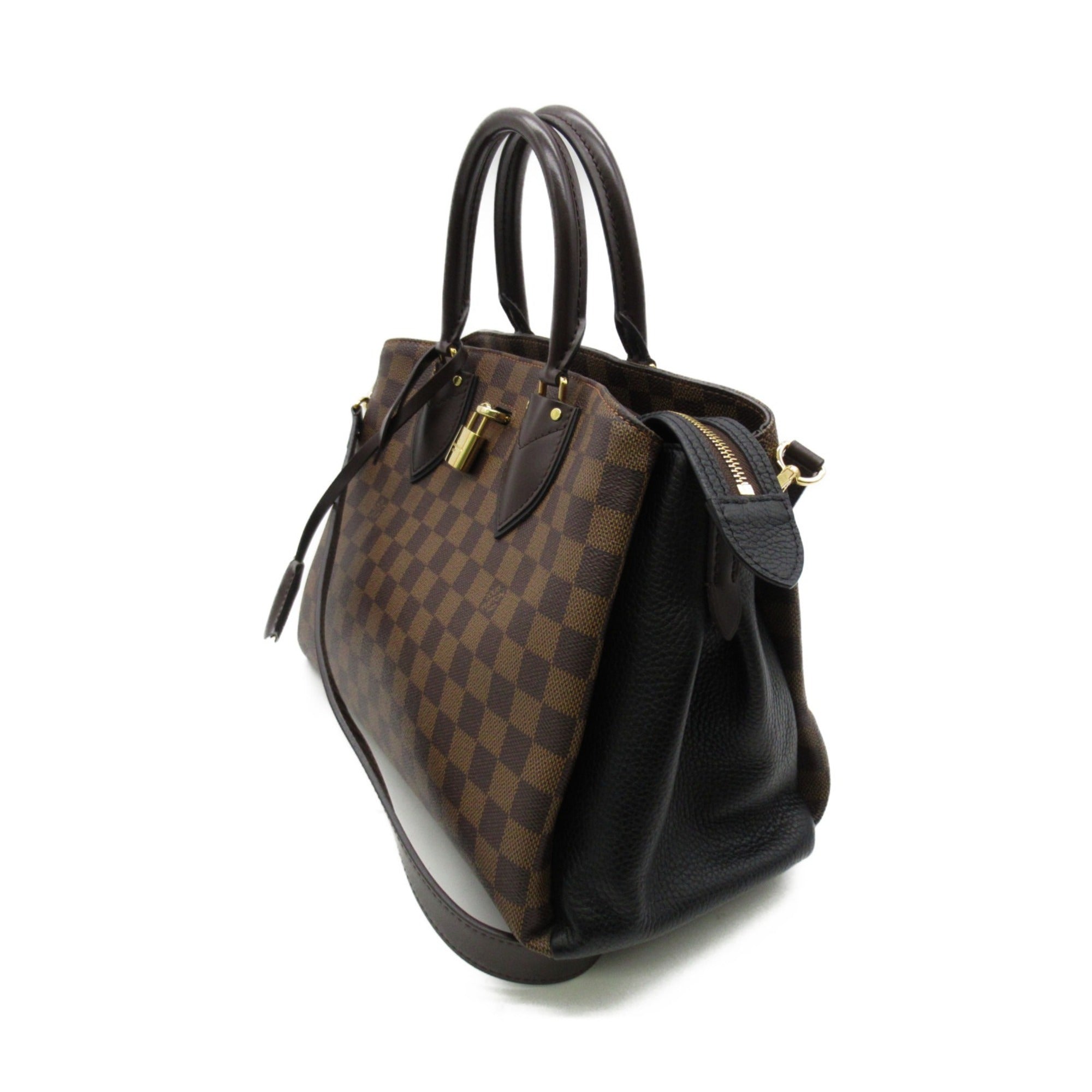 LOUIS VUITTON Normandy 2wayShoulder Bag Brown Black Damier PVC coated canvas N41487