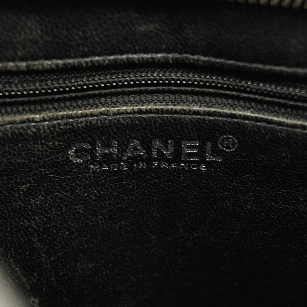 CHANELAuth  Reprint Tote Women's Caviar Leather Tote Bag Black