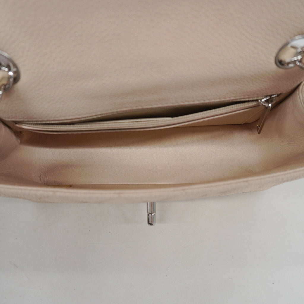 Chanel Matelasse Minimatrasse Single Chain Women's Caviar Leather Shoulder Bag Beige