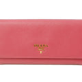 Prada Wallet PRADA Long wallet 1M1132 SAFFIANO METAL Safiano metal PEONIA Peonia