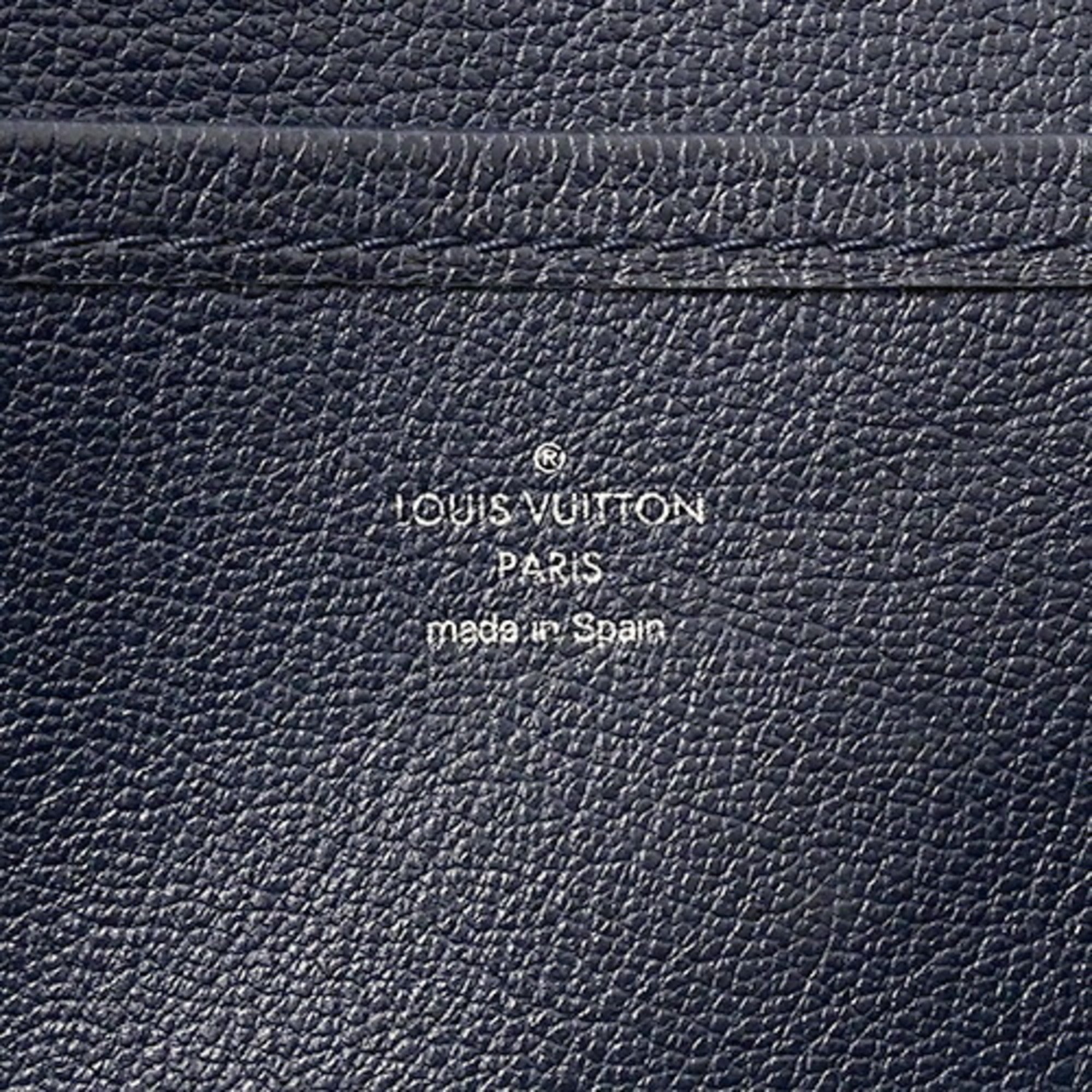 LOUIS VUITTON Bag Men's Tote Hippo Voyage NV Taurillon Leather Navy M53240