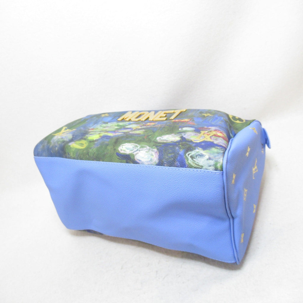 LOUIS VUITTON monet speedy 30 handbag Blue Masters collection PVC coated canvas M43354