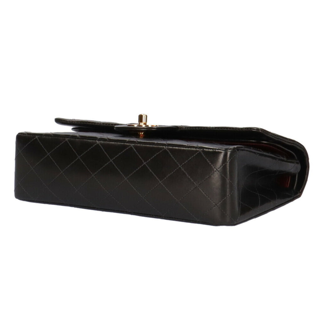 CHANEL chain matelasse shoulder bag lambskin black ladies