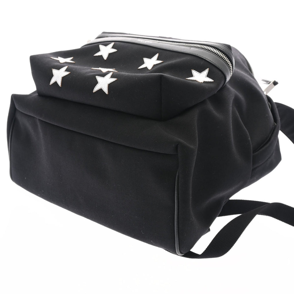 SAINT LAURENT Backpack Star Black Women's Canvas Rucksack/Daypack