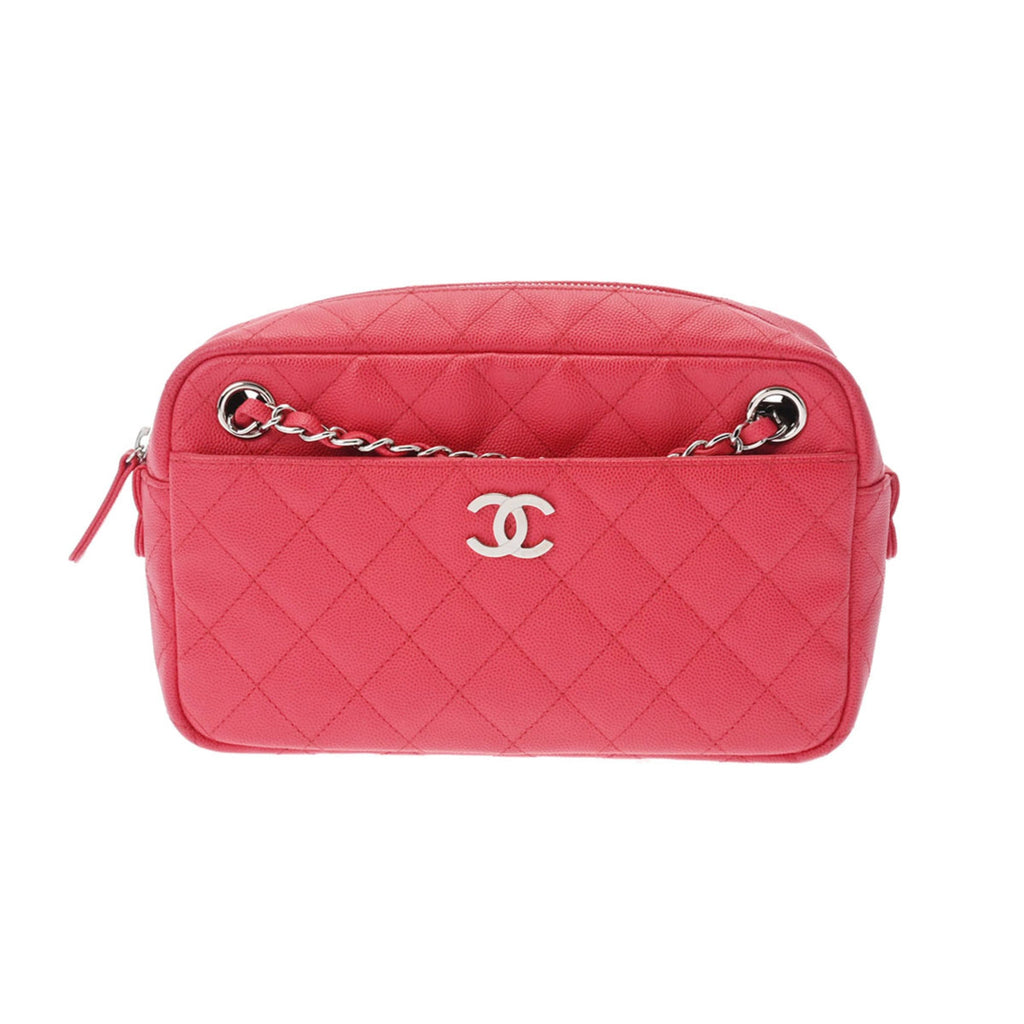 CHANEL Matelasse Chain Shoulder Sold Product Pink A91731 Women's Caviar Skin Bag