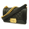 CHANELAuth  Boy  Chain Shoulder Bag Black