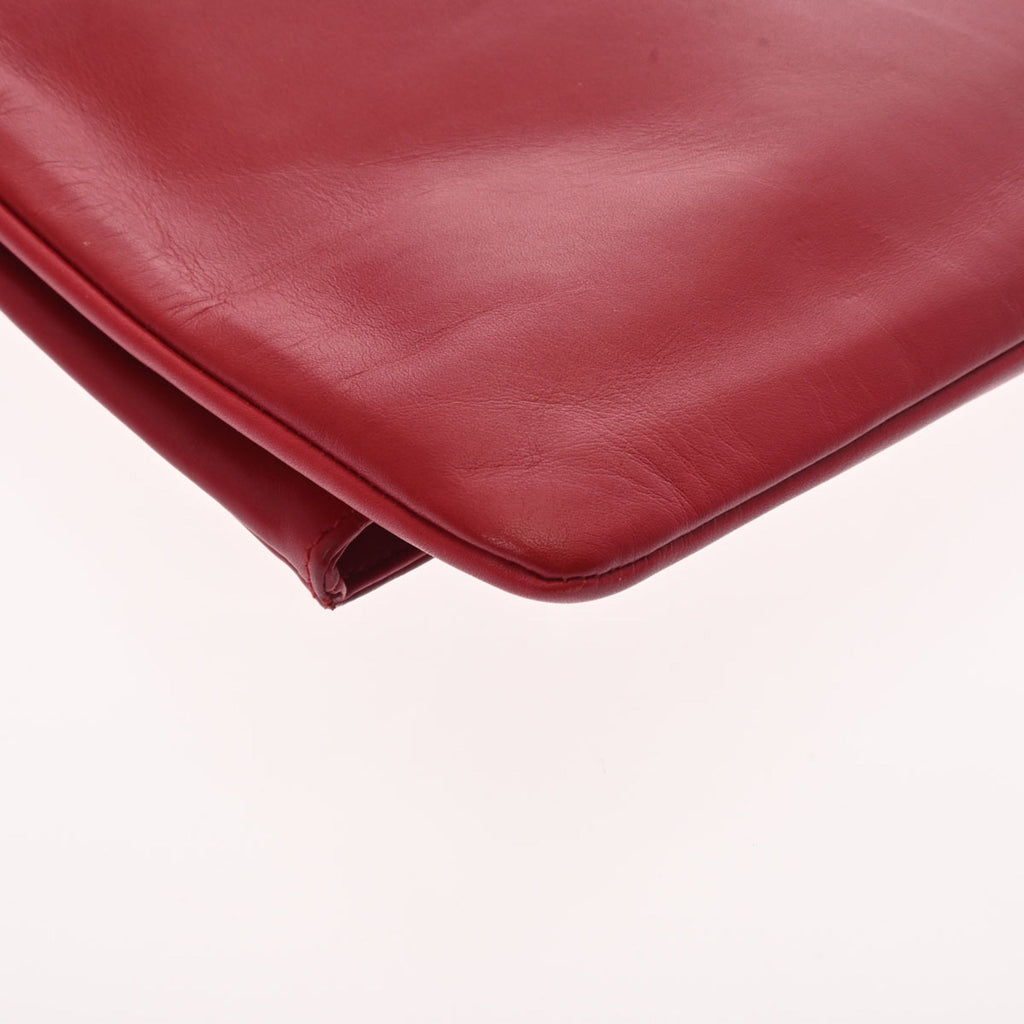 SAINT LAURENT Red 328193 Women's Calf Clutch Bag