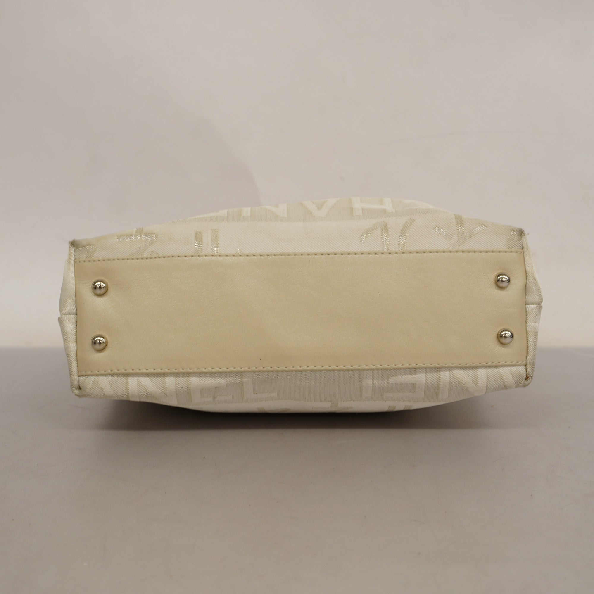 CHANELAuth  Ephemer Chain Shoulder Women's Nylon Tote Bag White