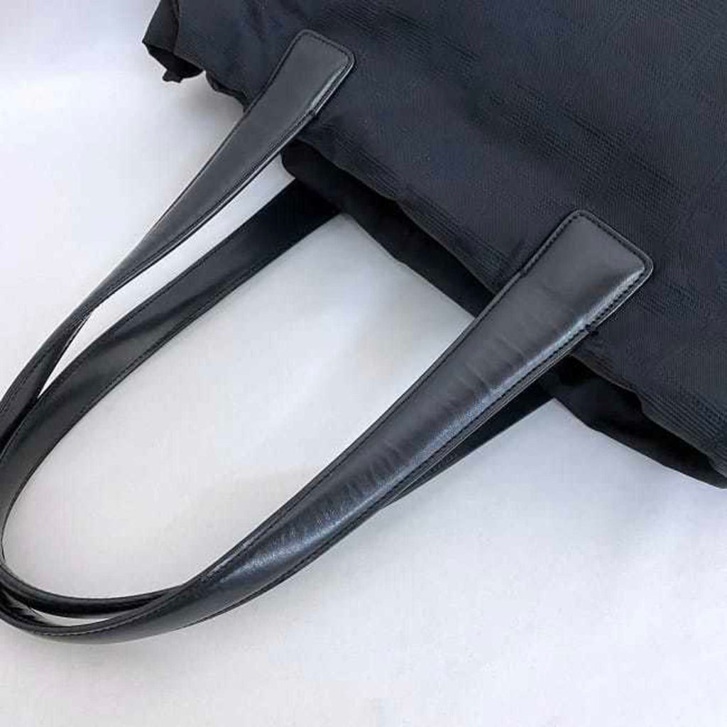 CHANEL MM Black New A15991 Coco Mark Nylon Leather 8th  Nutra Line Ladies