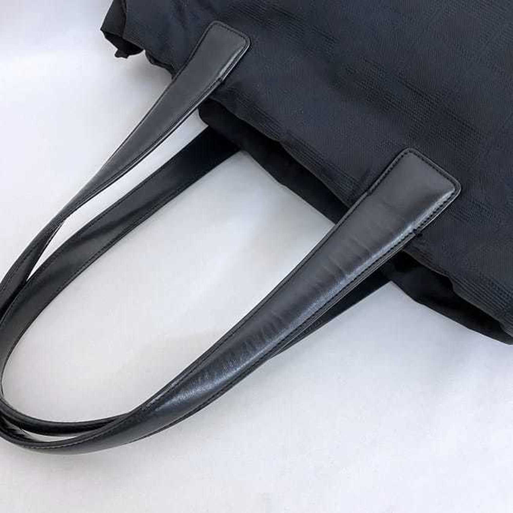 CHANEL MM Black New A15991 Coco Mark Nylon Leather 8th  Nutra Line Ladies
