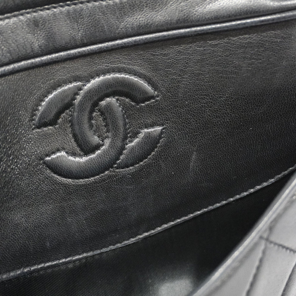 CHANEL[3bd5058]   Shoulder Bag Matelasse Chain Shoulder with Fringe Lambskin Black Gold metal