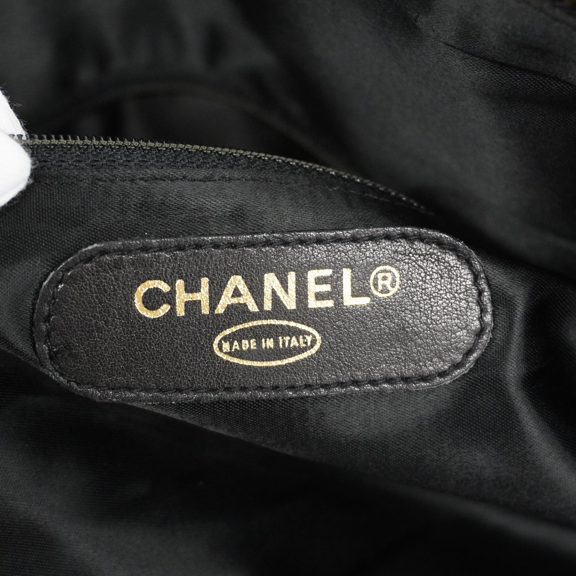 CHANELAuth  Caviar Skin Women's Caviar Leather Boston Bag Black