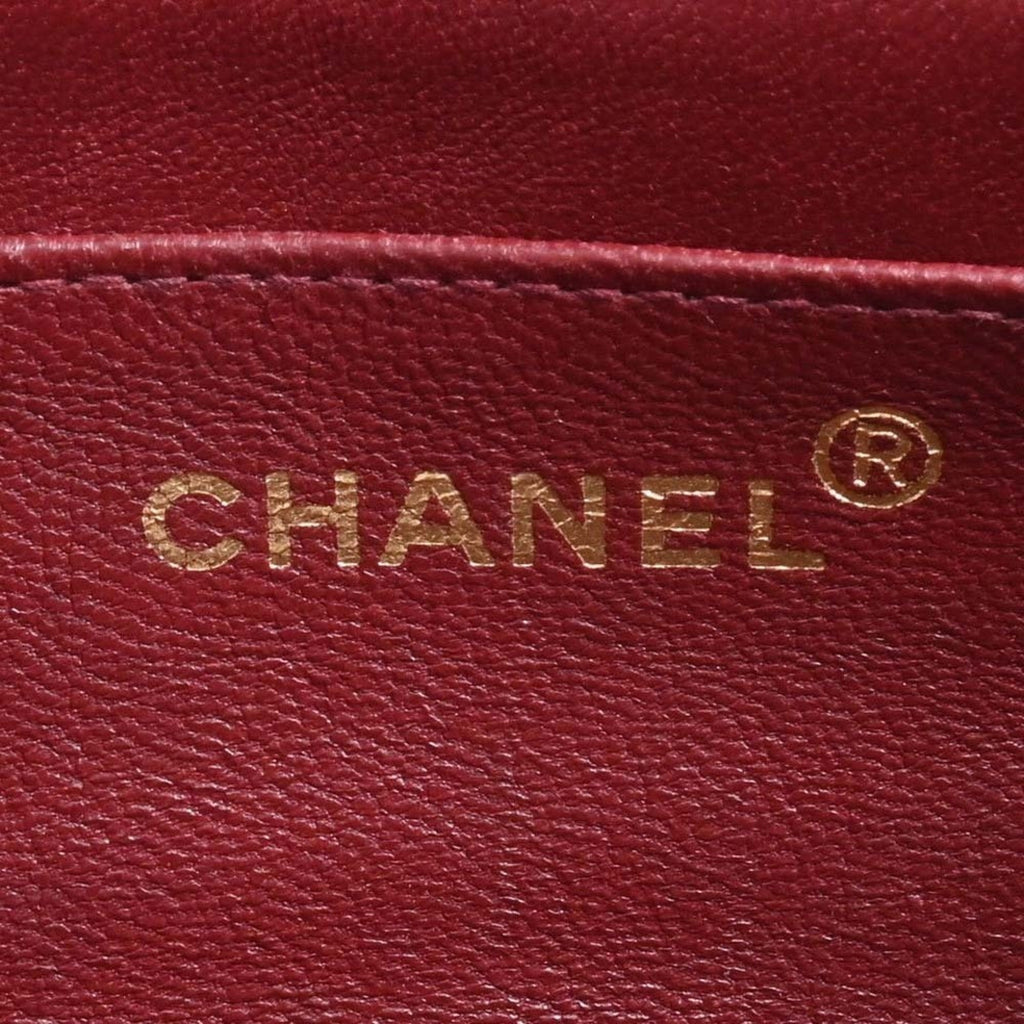 CHANEL Lambskin Coco Mark Chain Shoulder Bag Black Ladies