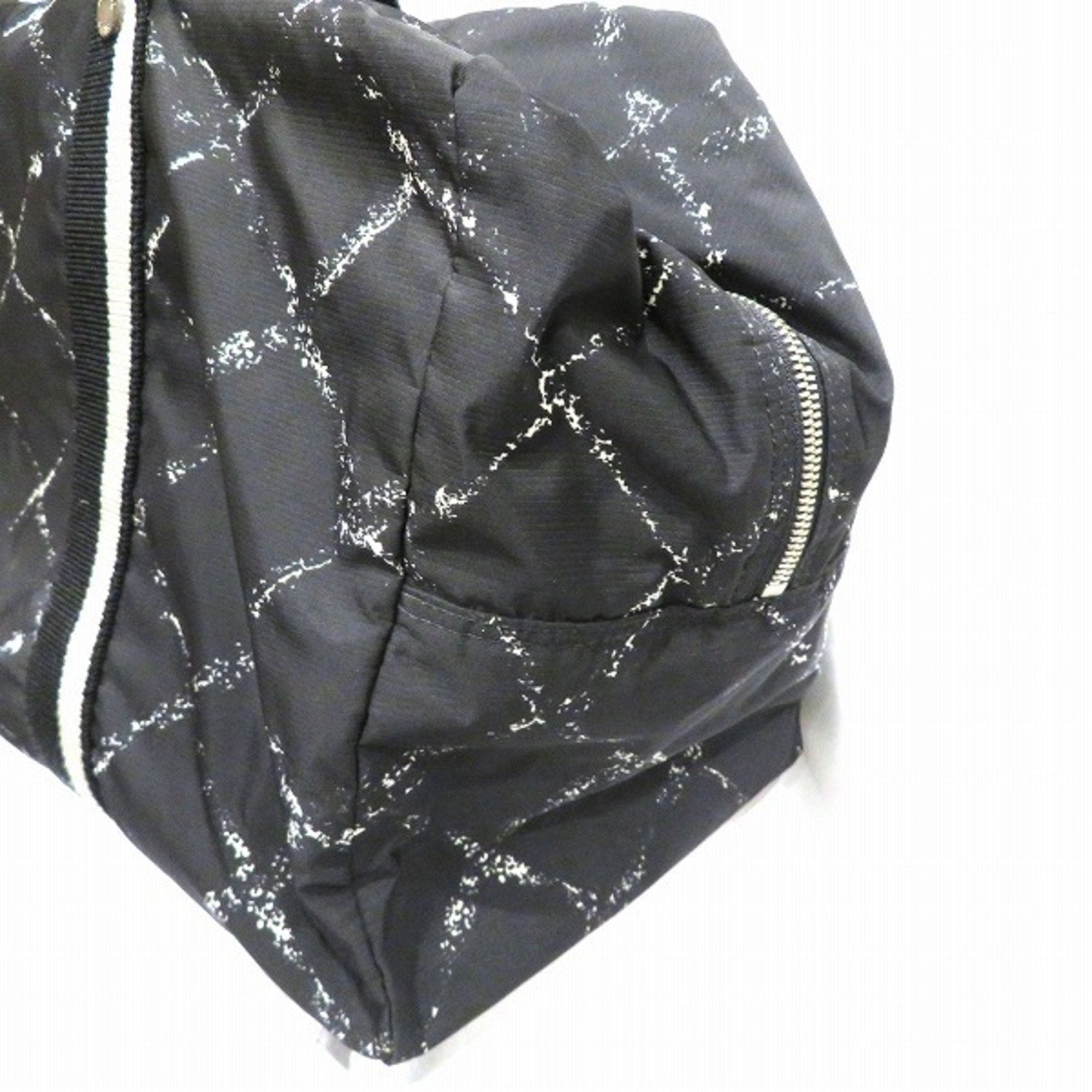 CHANEL old travel line nylon bag Boston unisex