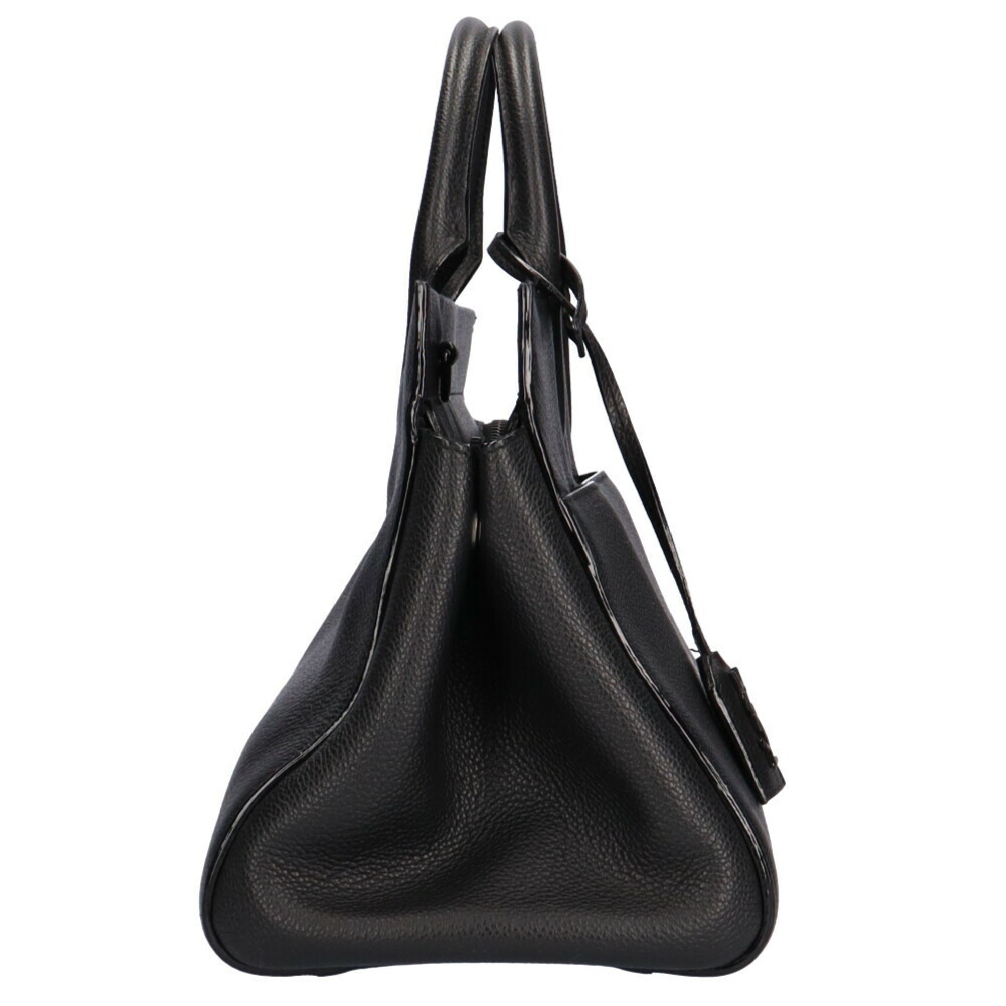 YVES SAINT LAURENT Cabalive Gauche Shoulder Bag Leather Black Women's