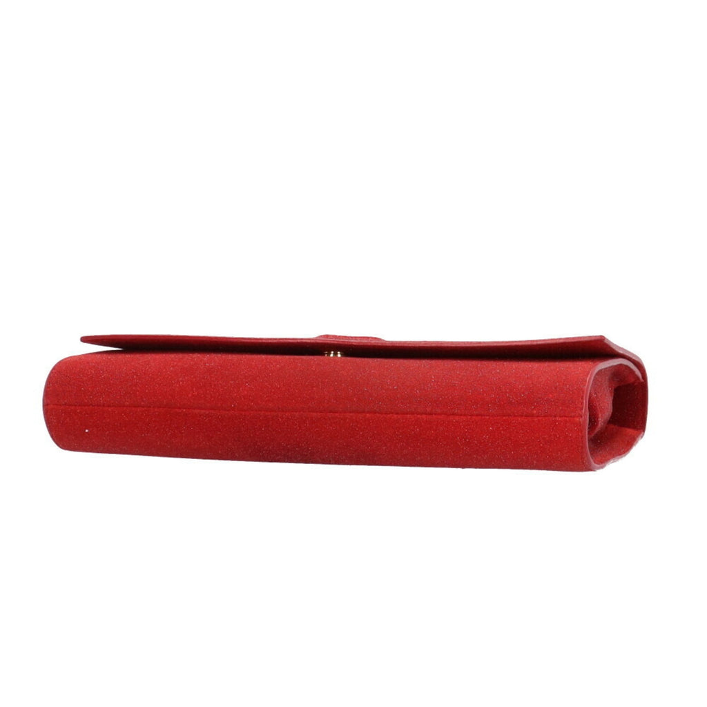 YVES SAINT LAURENT Clutch Bag Leather Red Women's