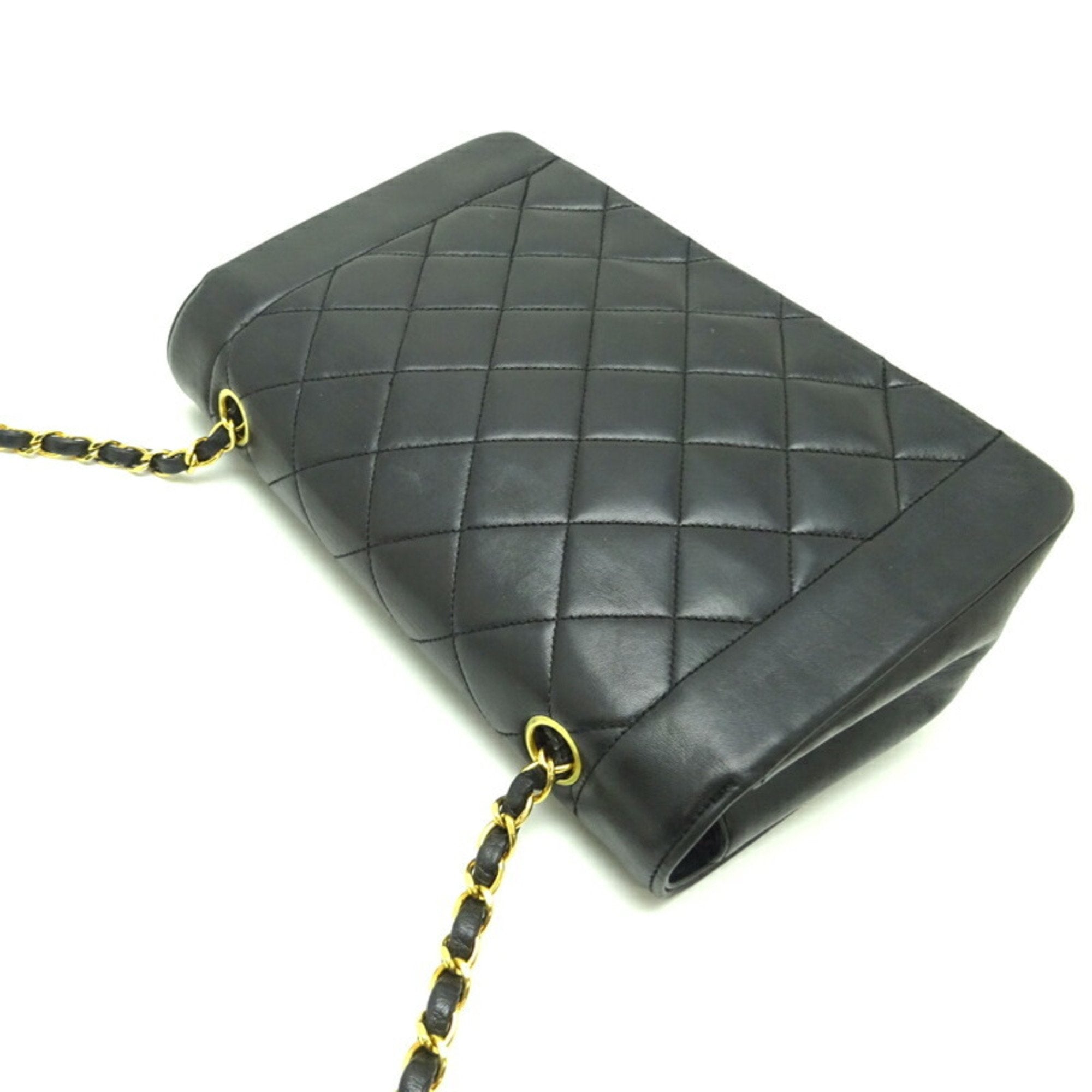 CHANEL Matelasse Diana 25 Chain Shoulder Women's Bag A01165 Lambskin Noir [Black]