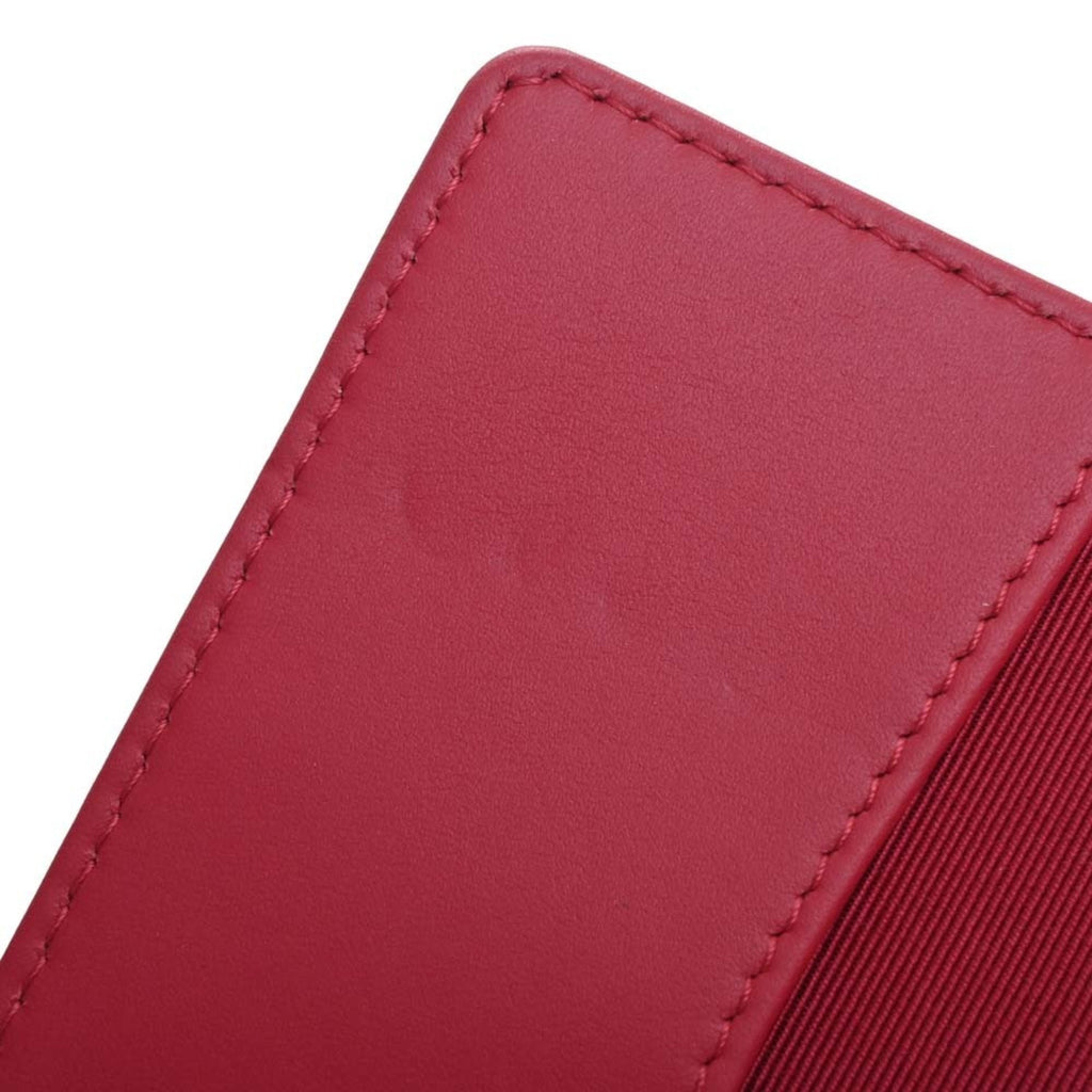 CHANEL Caviar Skin Matelasse Coco Mark 6 Row Key Case Red Ladies