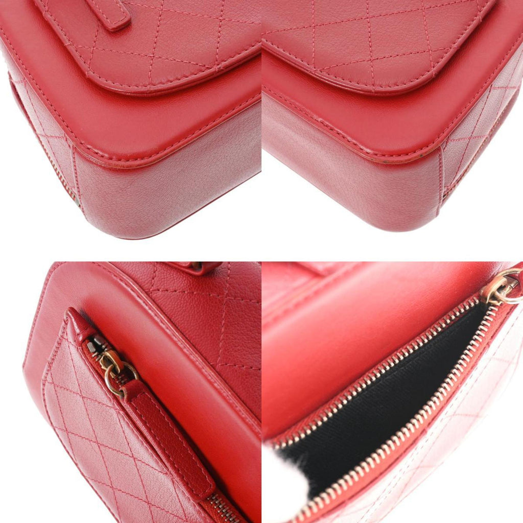 CHANEL handbag red A93463 ladies calf shoulder bag