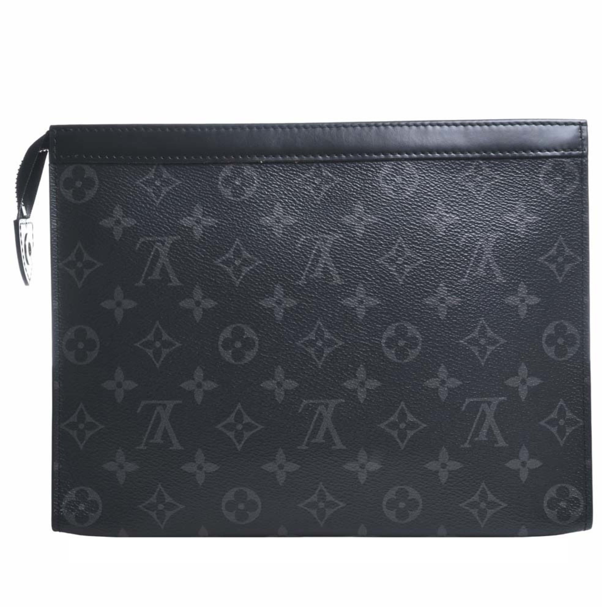 LOUIS VUITTON Eclipse Pochette Voyage MM Clutch Bag Pouch M61692 Black Men's