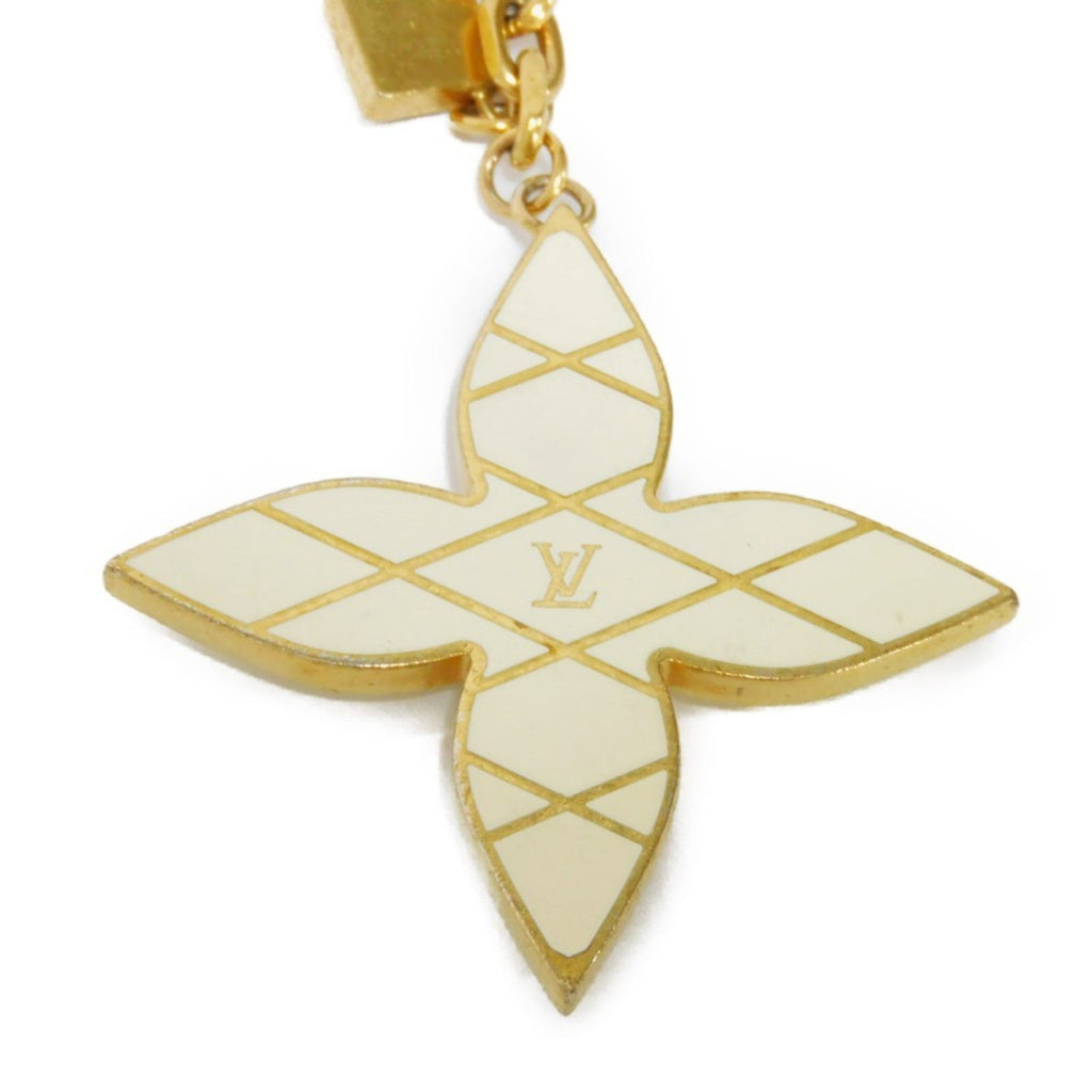 LOUIS VUITTON Keychain Maltage Flowers Bijou Enamel Ivory Bag Charm Monogram Flower M67383 Men Women