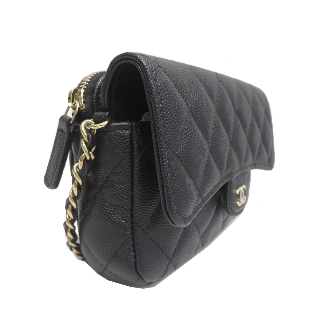 CHANEL Chain AP2096 Shoulder Bag Black SG Hardware Caviar Skin Ladies