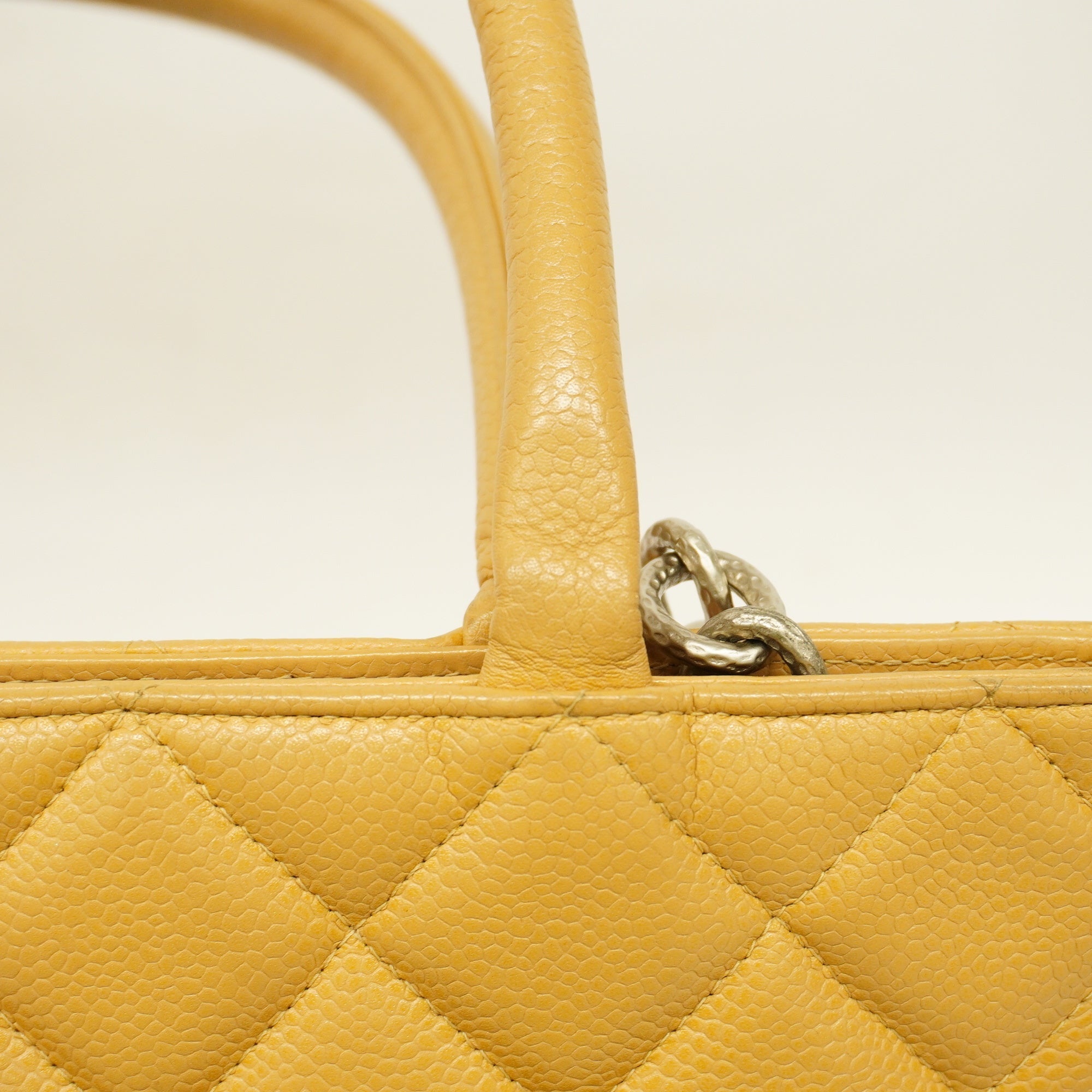 CHANELAuth  Reprint Tote Women's Caviar Leather Tote Bag Beige