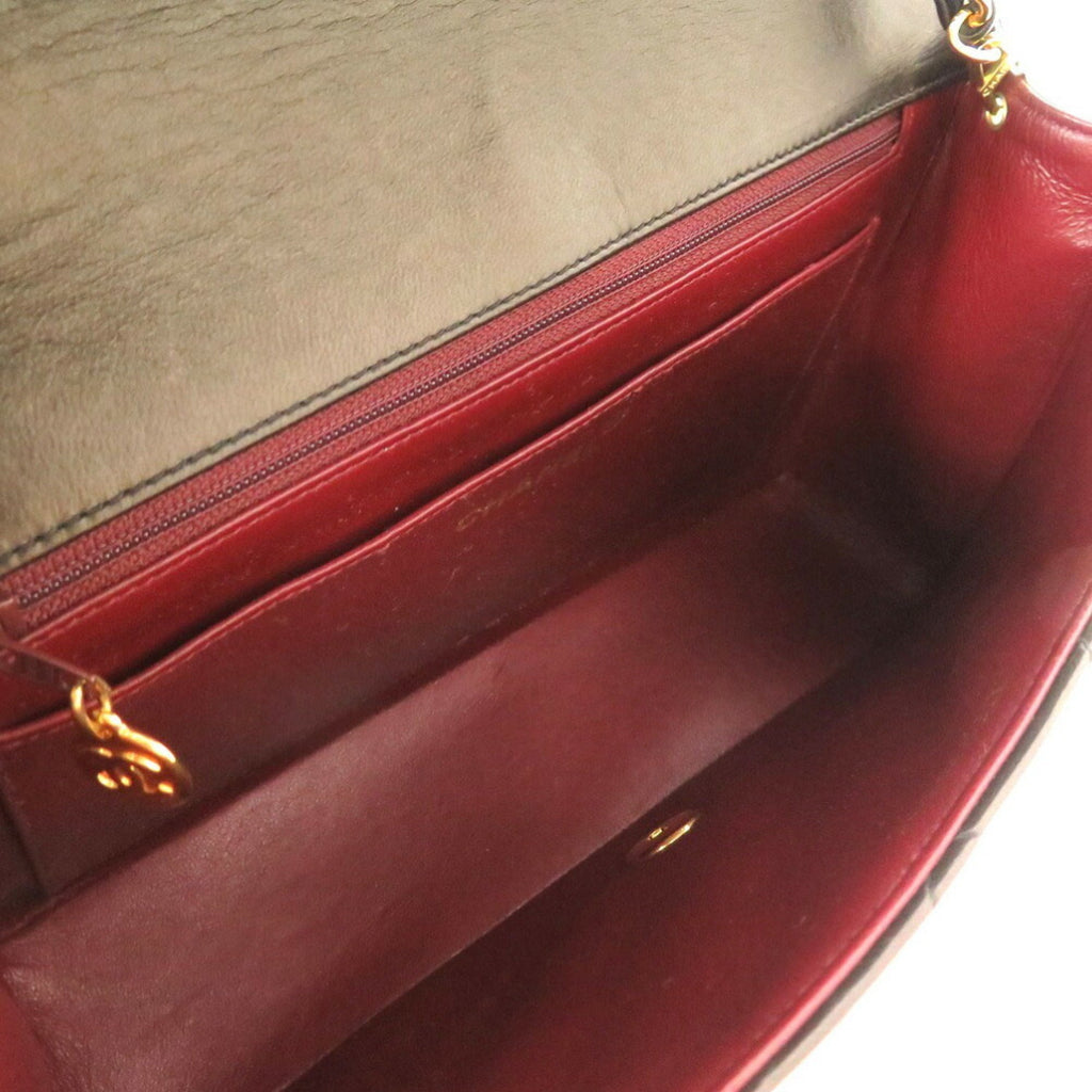 CHANEL Diana 25 Medium Matelasse Lambskin Black Gold Chain Shoulder Bag Cocomark Turnlock