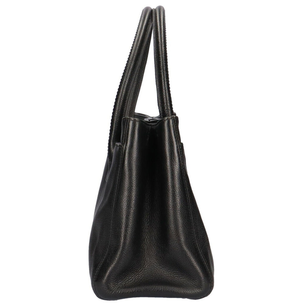 CHANEL executive tote bag calf black ladies