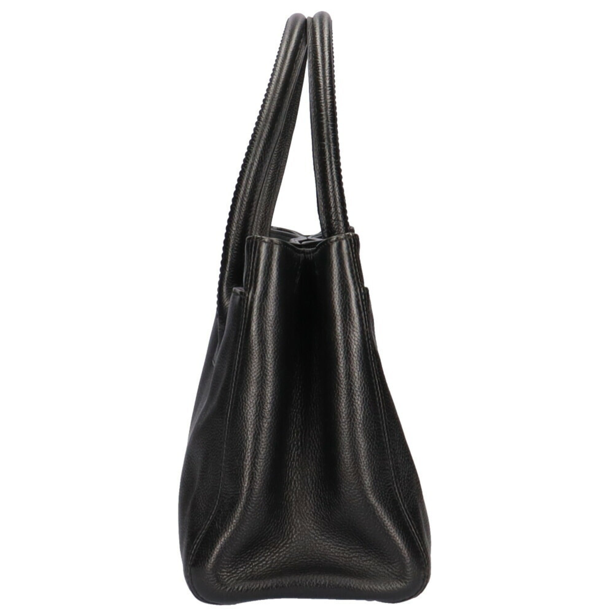 CHANEL executive tote bag calf black ladies