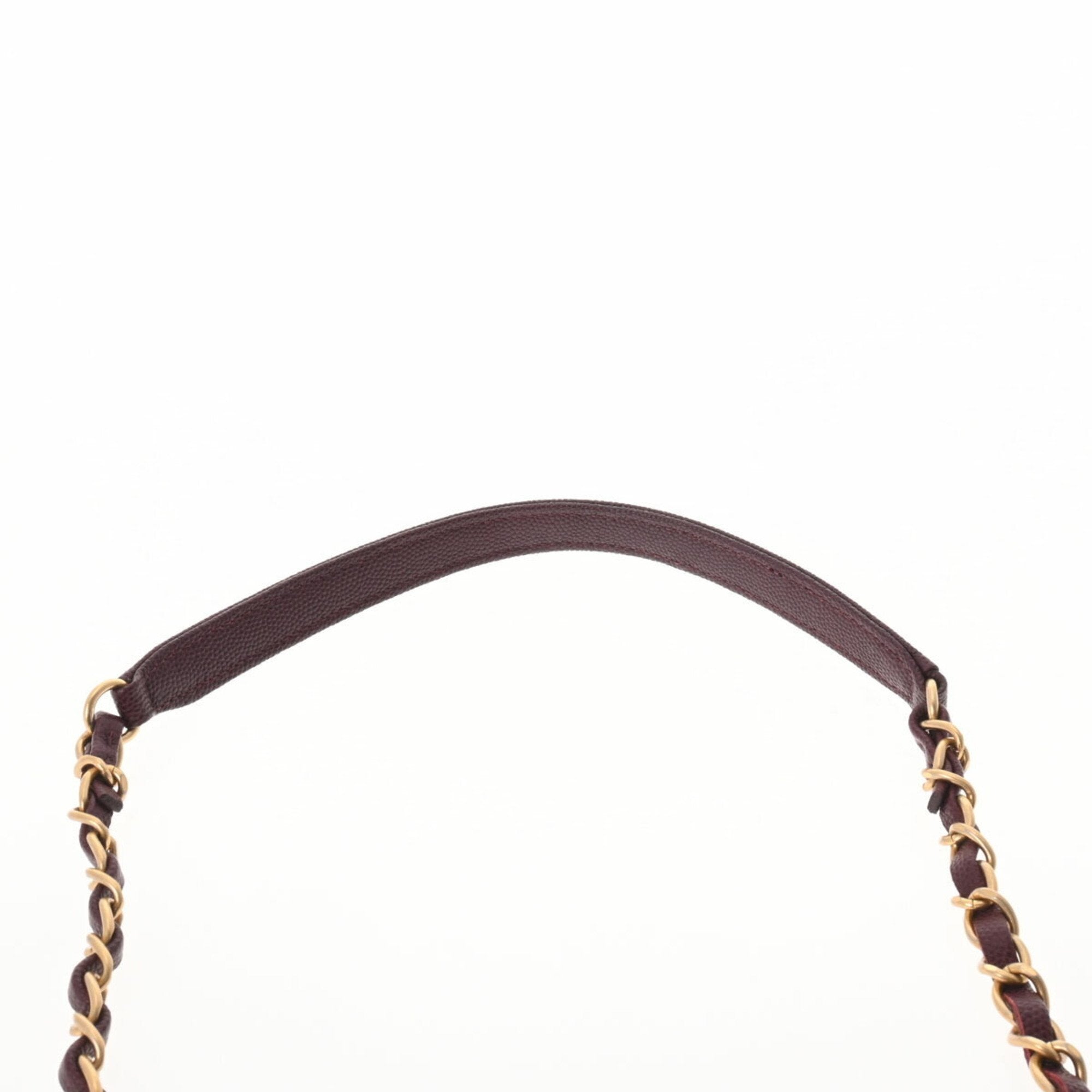 CHANEL Matelasse Coco Handle 28 Bordeaux A92991 Ladies Caviar Skin Bag
