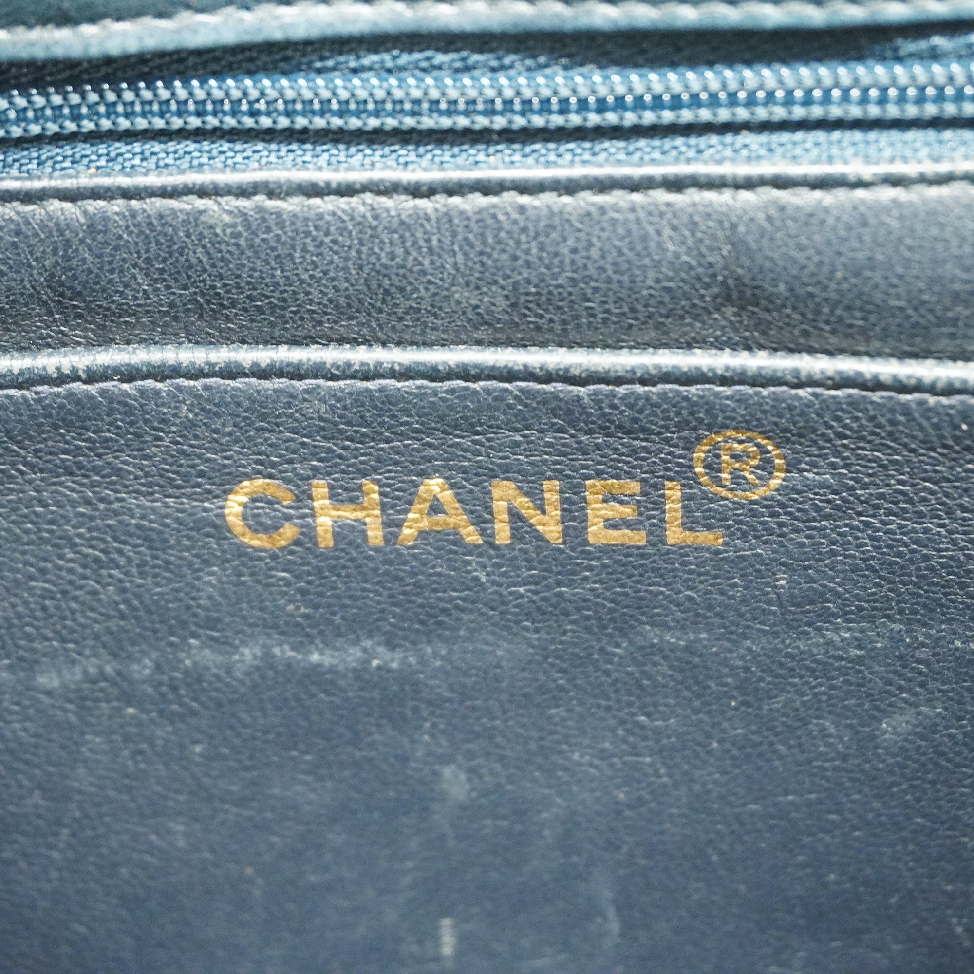 CHANELAuth  Matelasse Handbag Women's Leather Handbag Navy