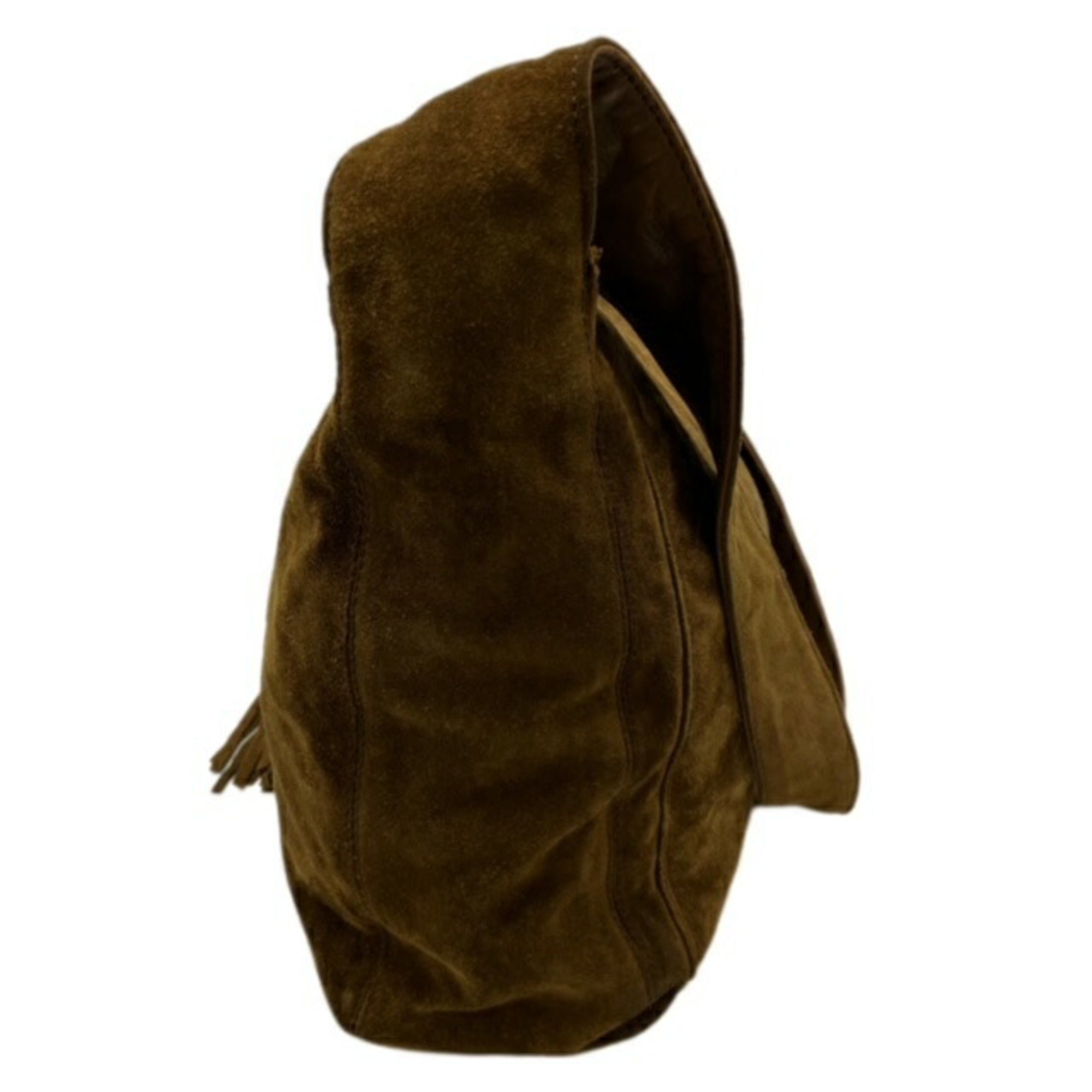 CHANEL Shoulder bag suede brown one shoulder here mark