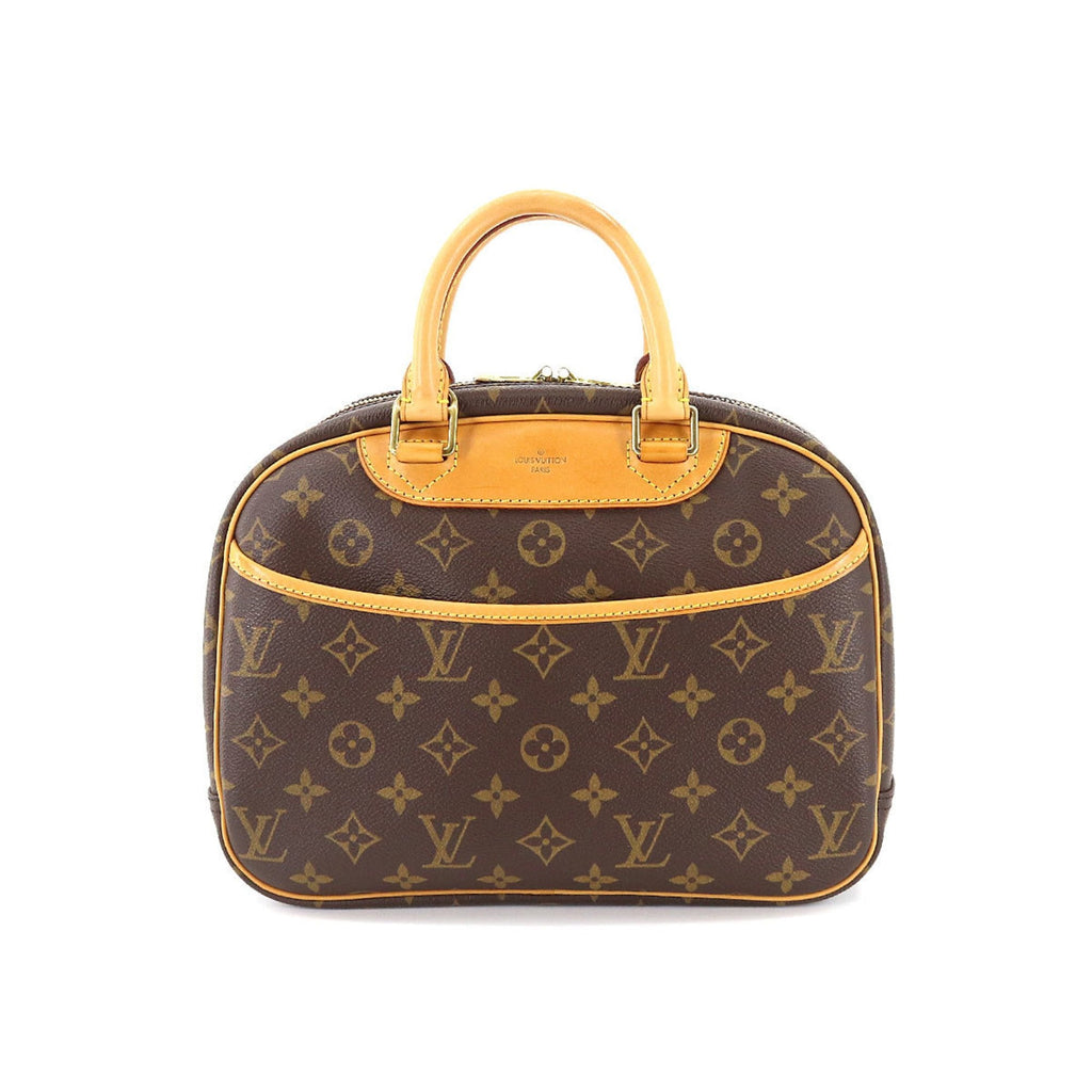 Louis Vuitton Monogram Trouville Hand Bag Brown M42228 Gold Hardware
