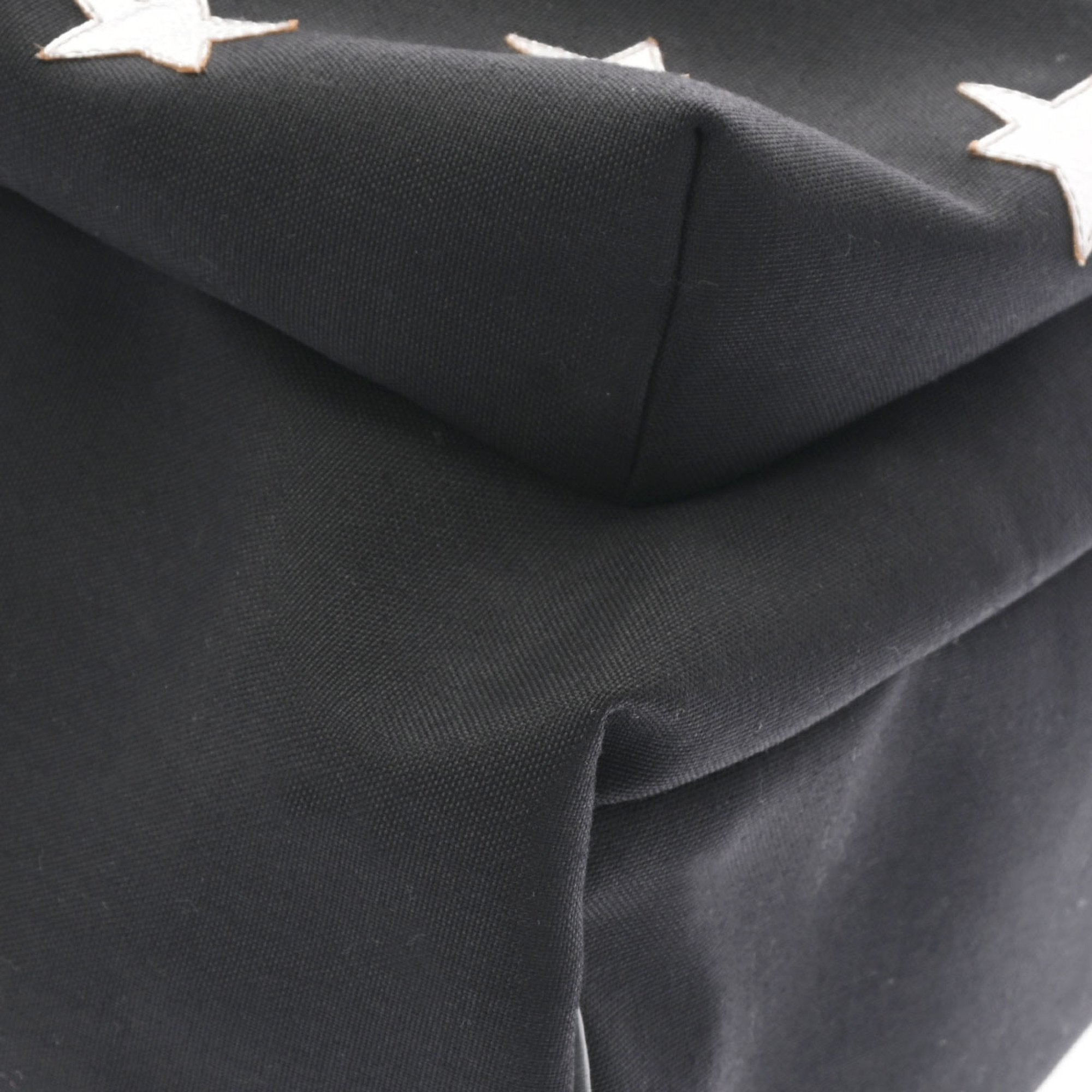 SAINT LAURENT Backpack Star Black Women's Canvas Rucksack/Daypack