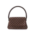 Louis Vuitton Damier Mini Looping Personal SPO Shoulder Bag Ebene N51158 Gold Hardware