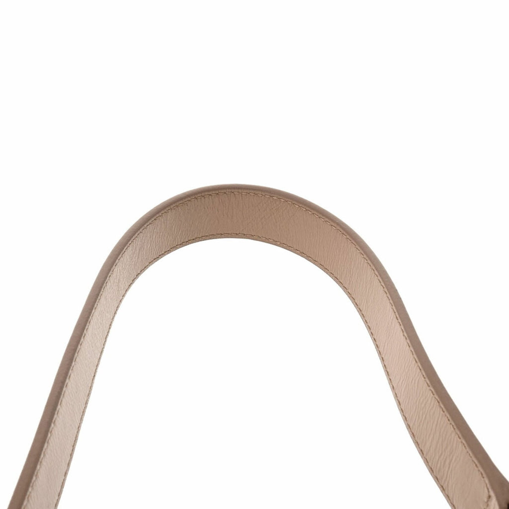 CHANEL matelasse chain shoulder beige ladies lambskin bag