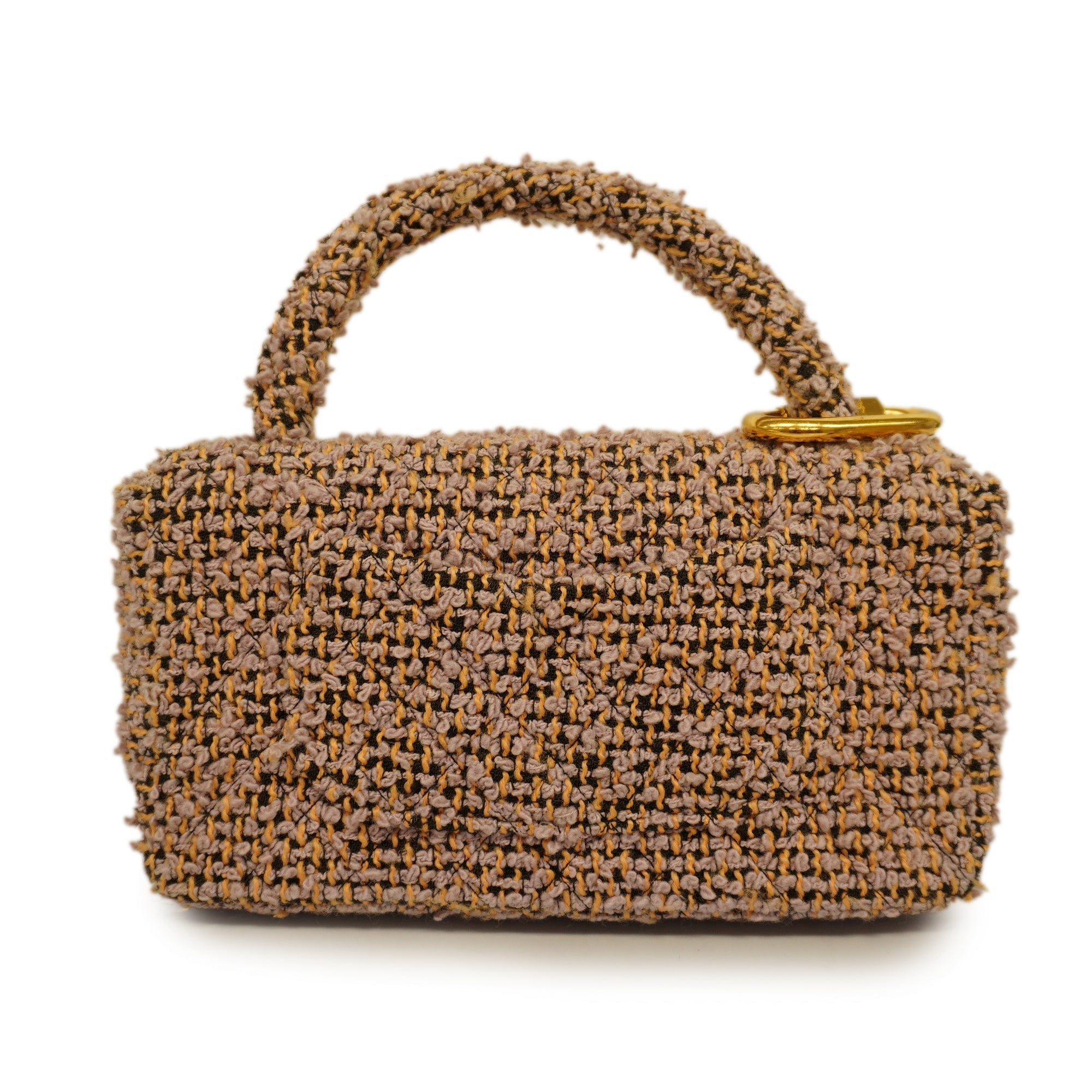 CHANEL  Matelasse Parent-child Bag Women's Tweed Handbag Light Purple