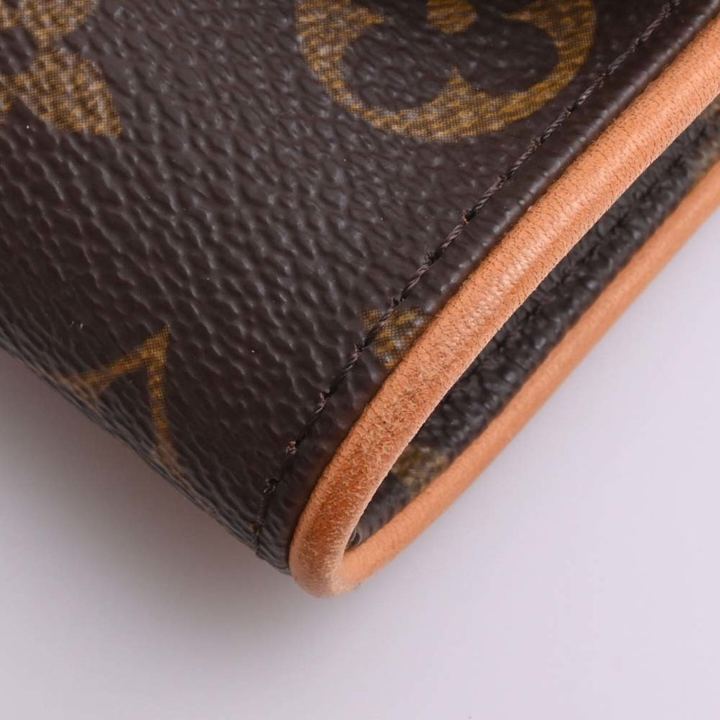 LOUIS VUITTON Monogram Pochette Twin PM Shoulder Bag M51854 Brown Women's