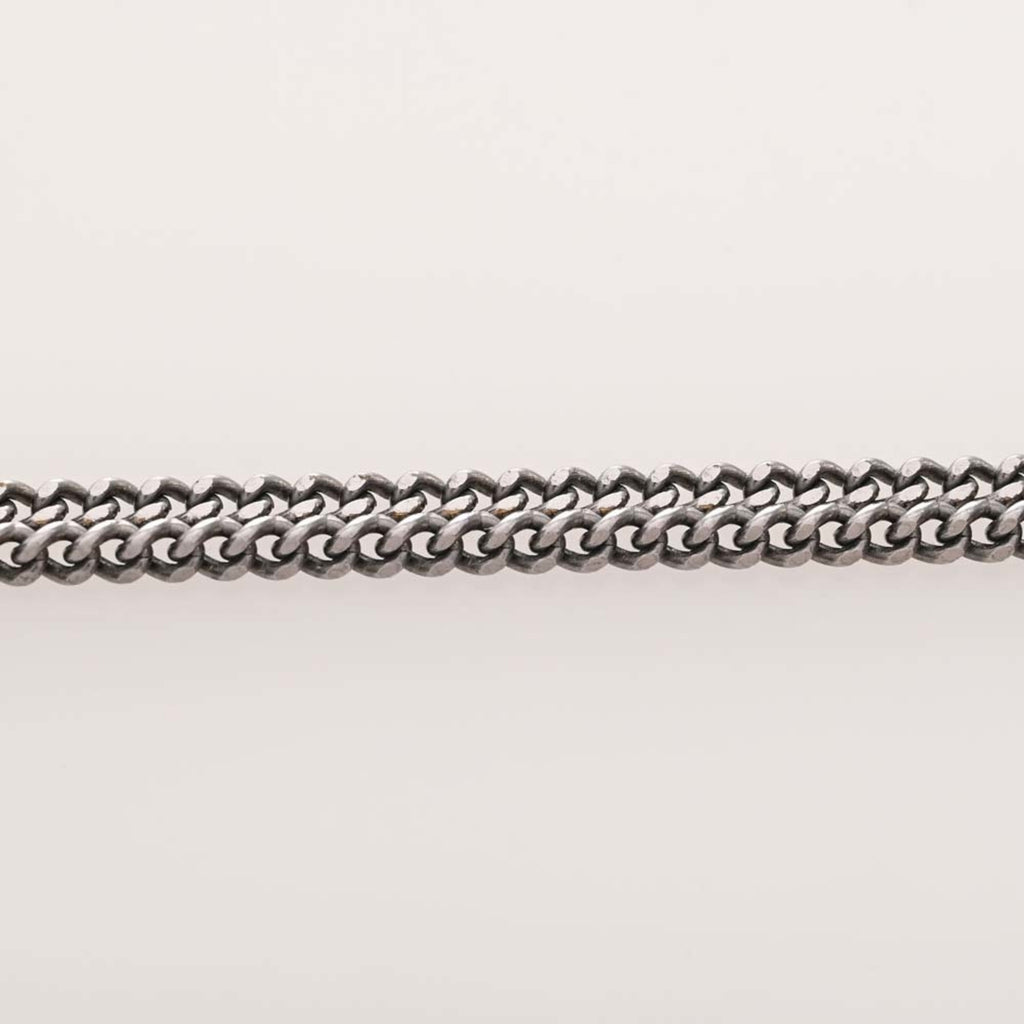 CHANEL Rhinestone Coco Mark Necklace Black White Ladies