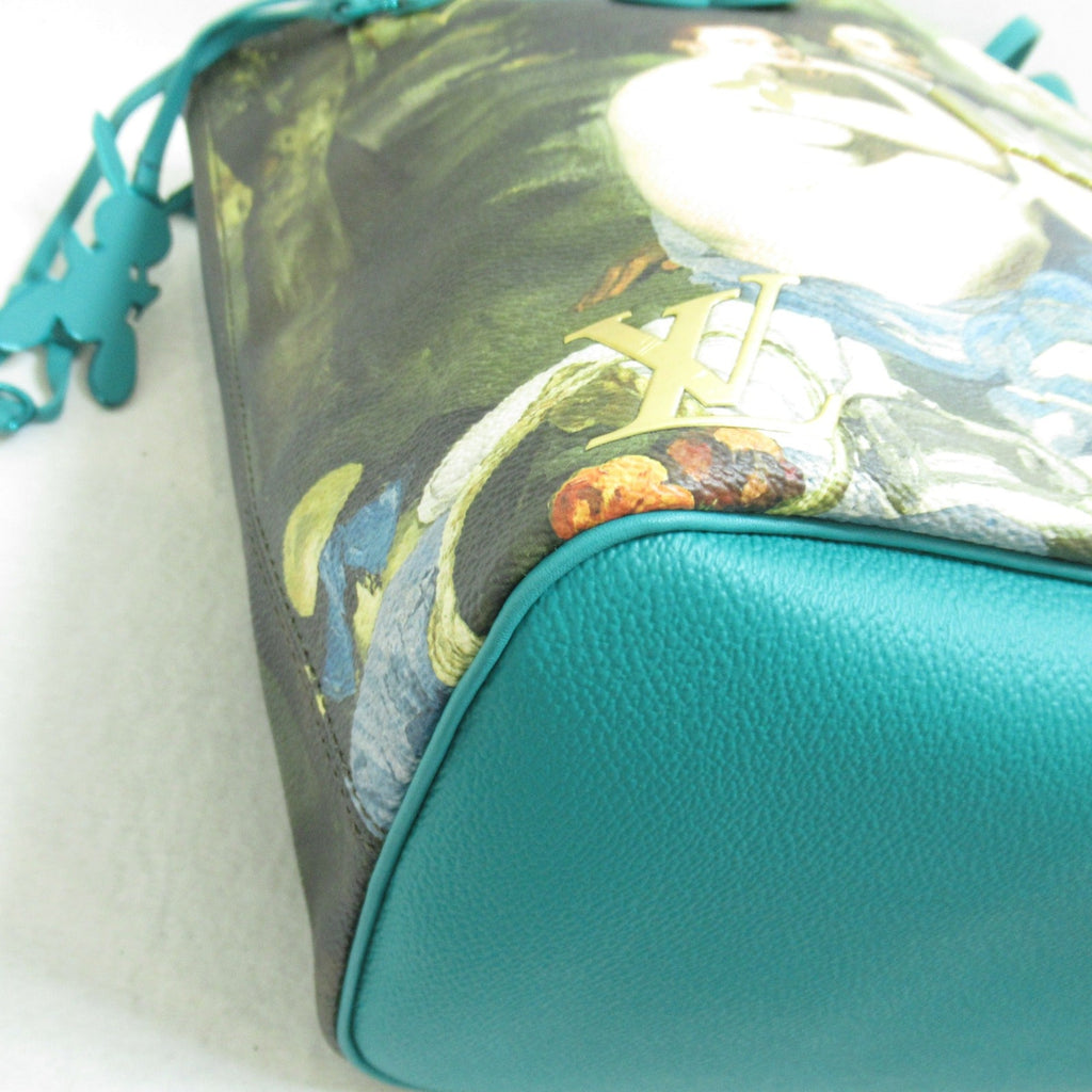 LOUIS VUITTON Mane Neverfull MM Tote Bag Green Masters collection PVC coated canvas