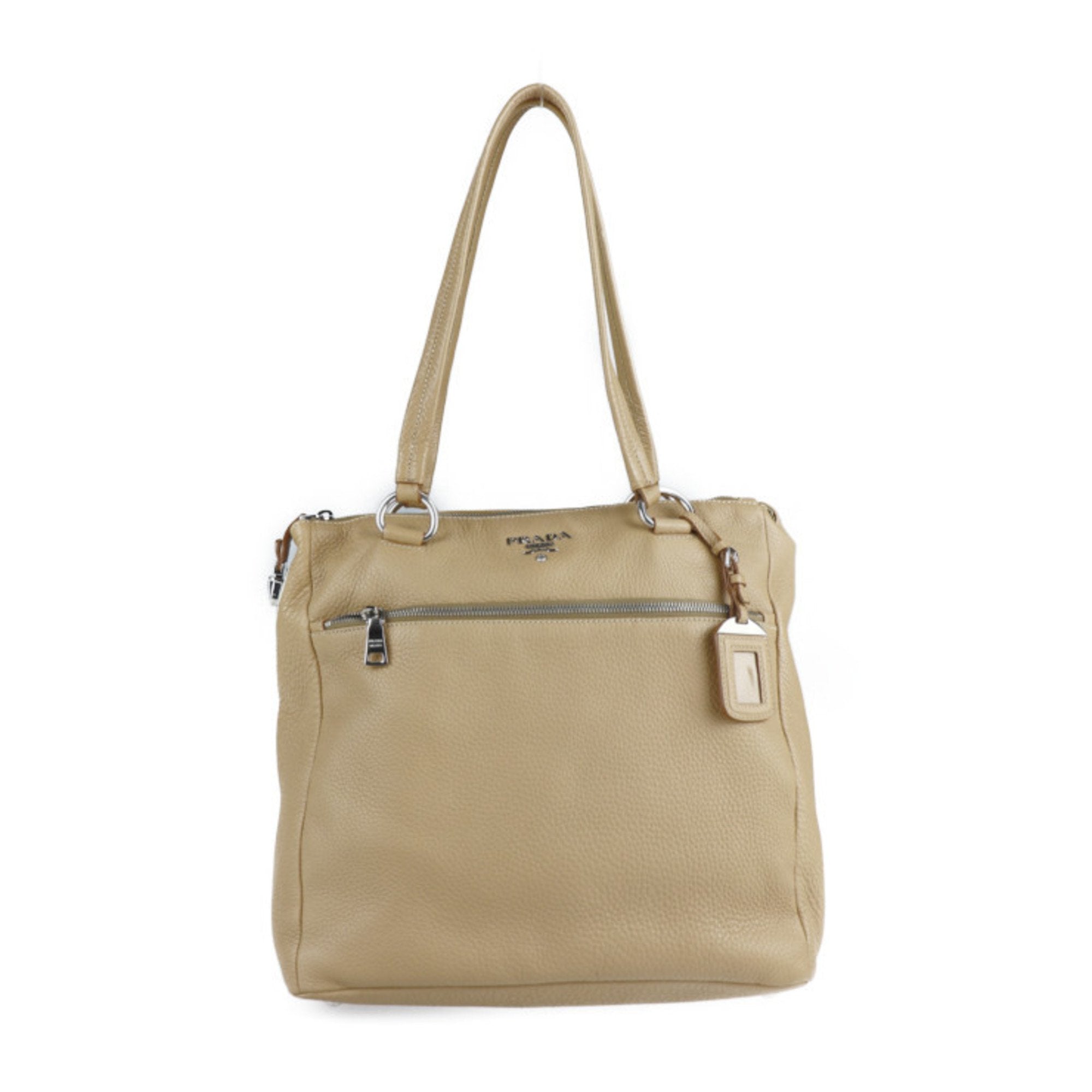 Prada tote bag BR4395 leather beige