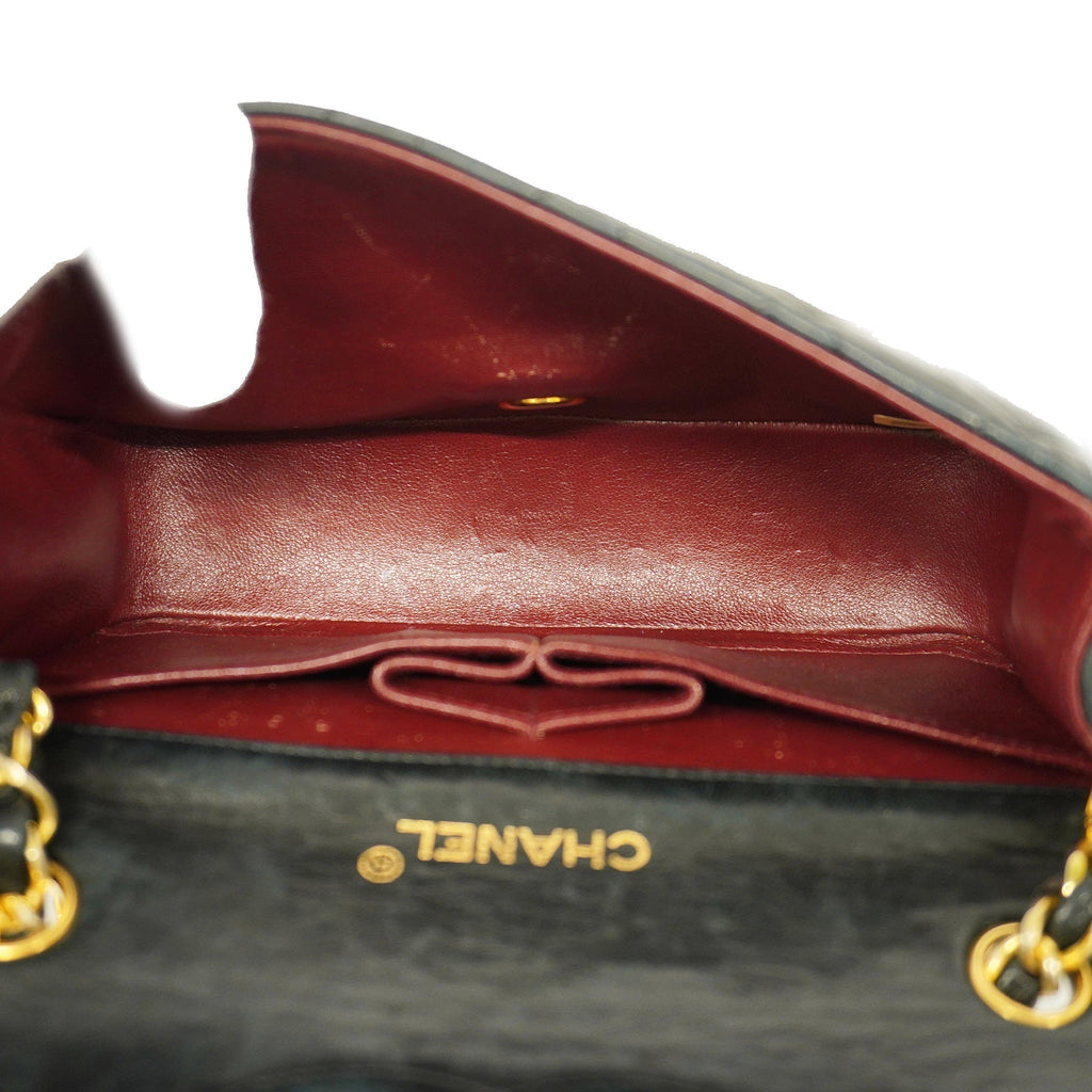 CHANELAuth  Matelasse Chain Shoulder Women's Leather Shoulder Bag Black